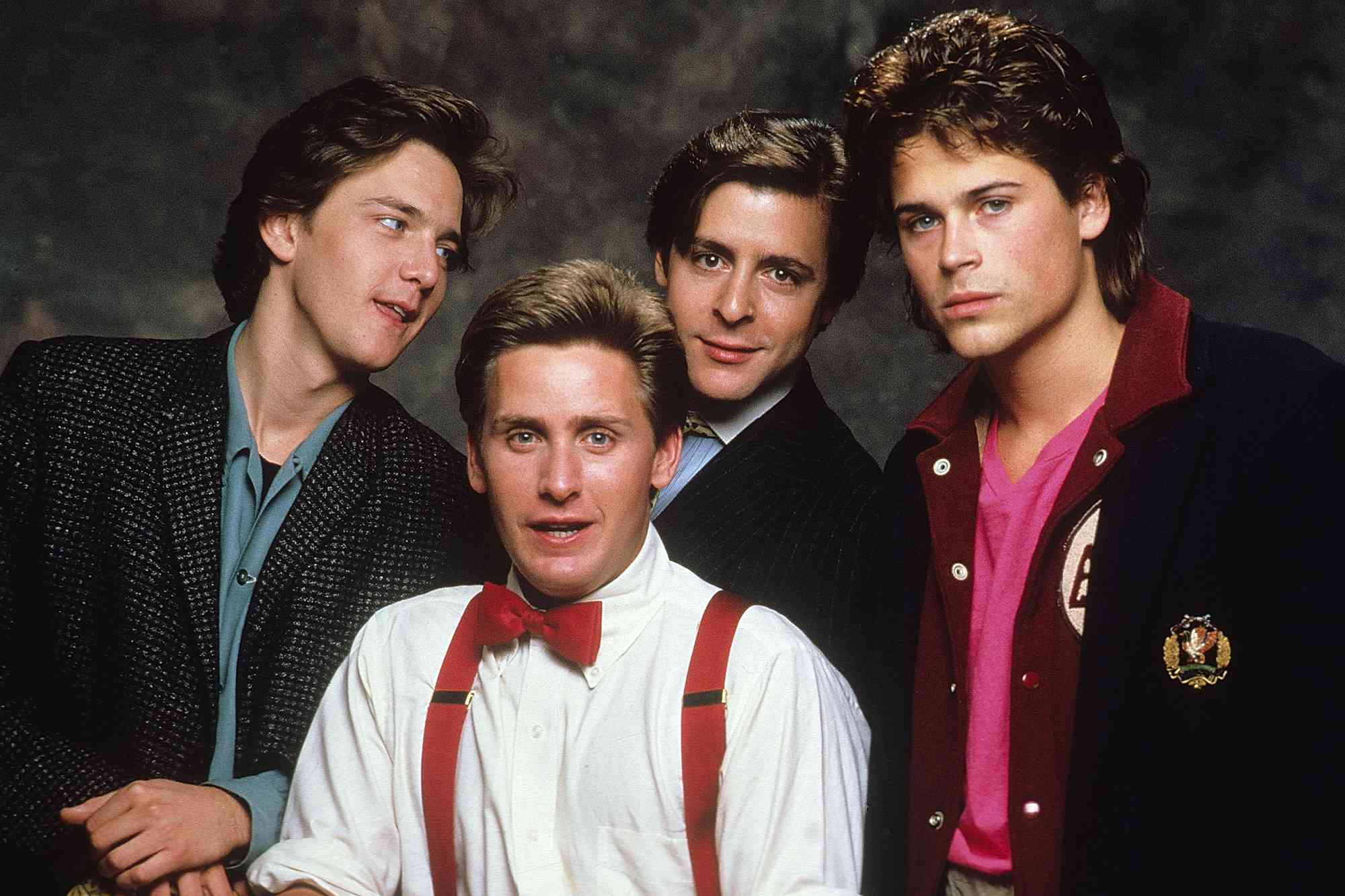 Andrew McCarthy, Emilio Estevez, Judd Nelson, Rob Lowe - St Elmo's Fire - 1985