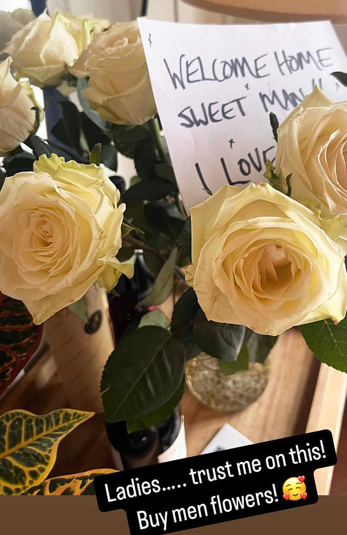 Ant Anstead shows off flowers he received from girlfriend Renee Zellweger