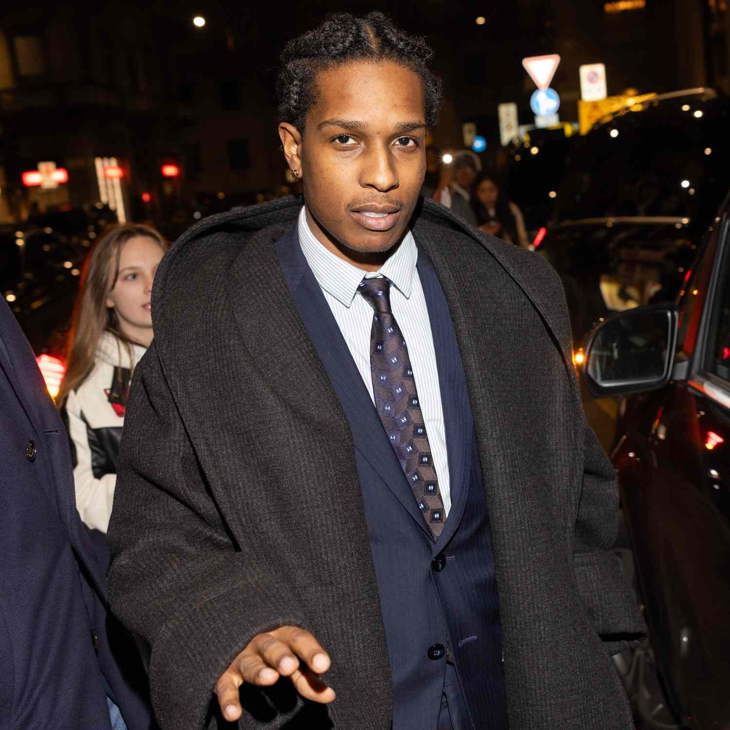 ASAP Rocky is seen during the Milan Fashion Week - Womenswear Fall/Winter 2024-2025 on February 23, 2024 