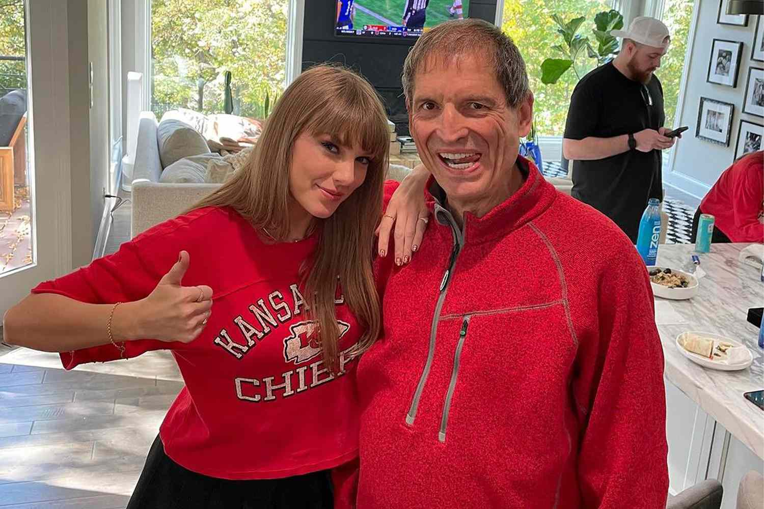 taylor at Chiefs pregame party