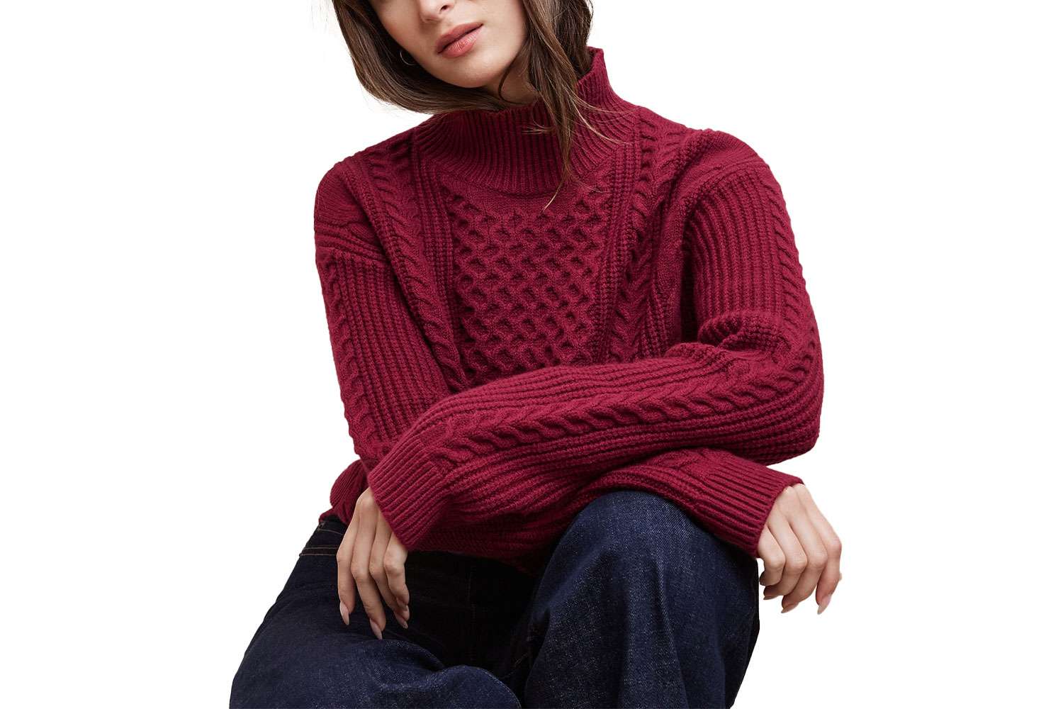 Banana Republic Cable Turtle-Neck Sweater