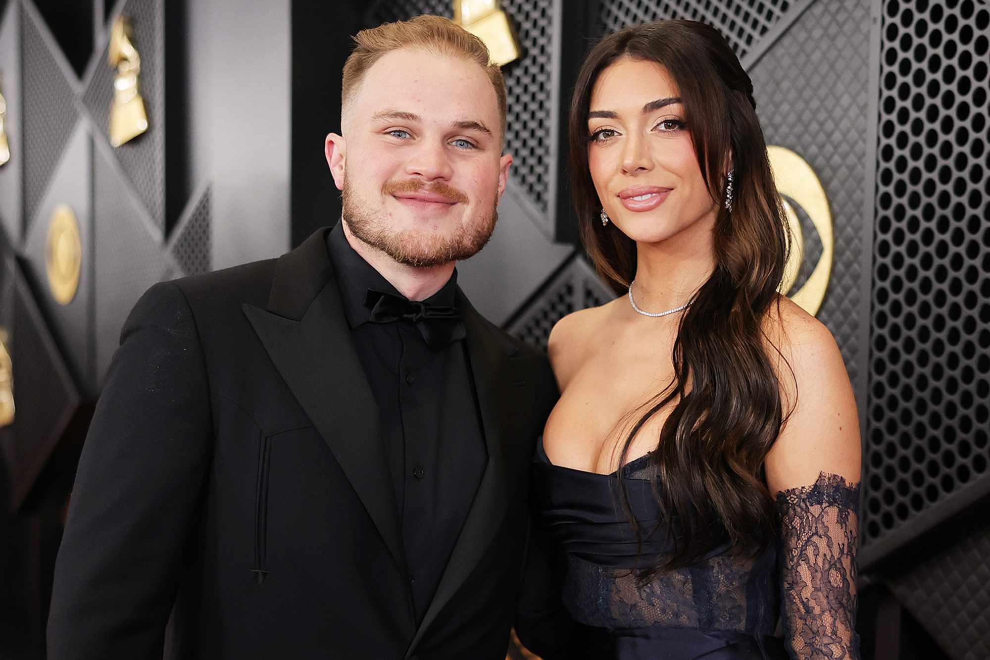 Zach Bryan and Brianna LaPaglia attend the 66th GRAMMY Awards at Crypto.com Arena on February 04, 2024 in Los Angeles, California.