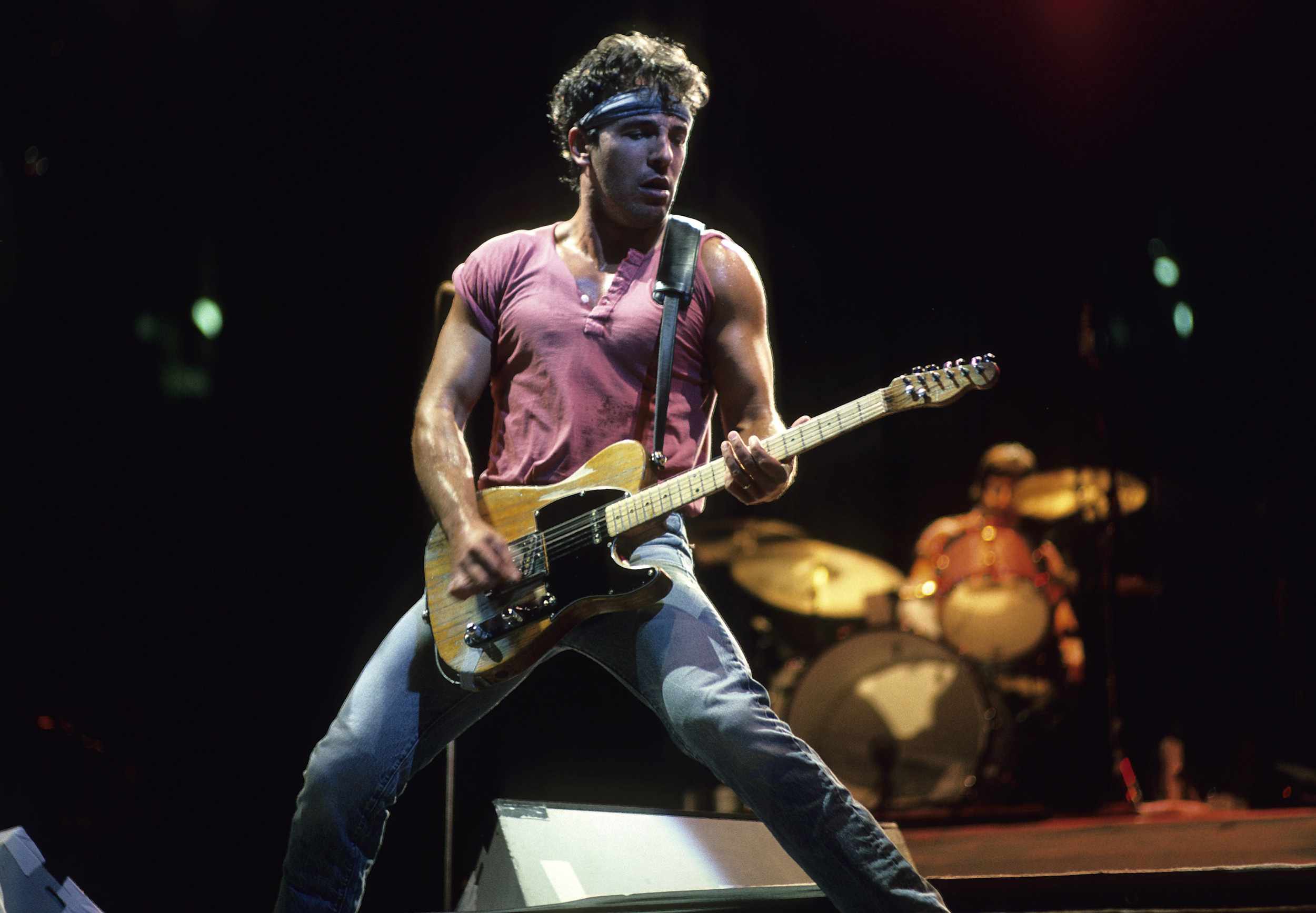 Bruce Springsteen performs in concert, New York, New York, circa 1989