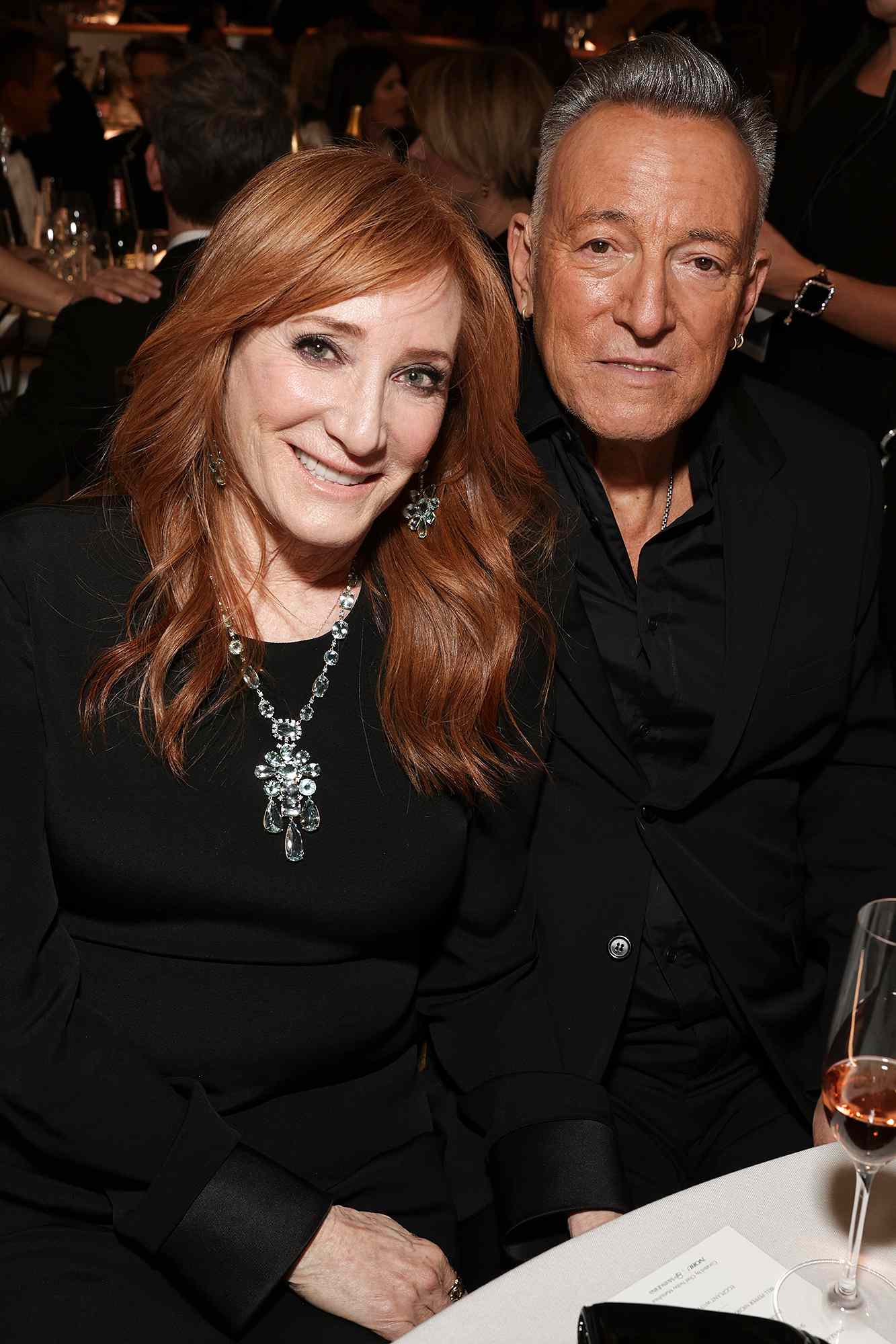 BEVERLY HILLS - JANUARY 7: Patti Scialfa and Bruce Springsteen at the 81st Annual Golden Globe Awards, airing live from the Beverly Hilton in Beverly Hills, California on Sunday, January 7, 2024, at 8 PM ET/5 PM PT, on CBS and streaming on Paramount+