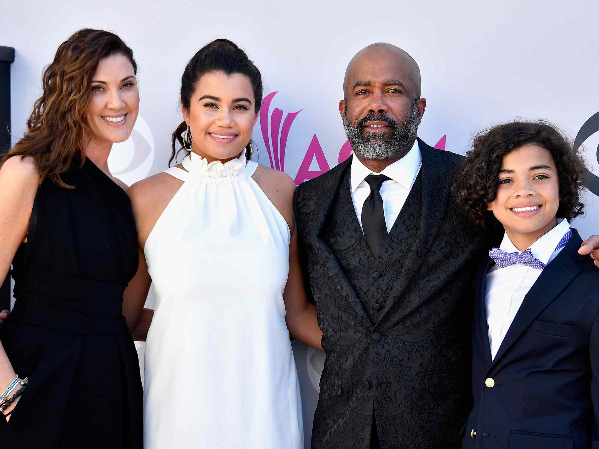 Beth Leonard, Daniella Rose Rucker, recording artist Darius Rucker, and Jack Rucker attend the 52nd Academy Of Country Music Awards on April 2, 2017 in Las Vegas, Nevada.