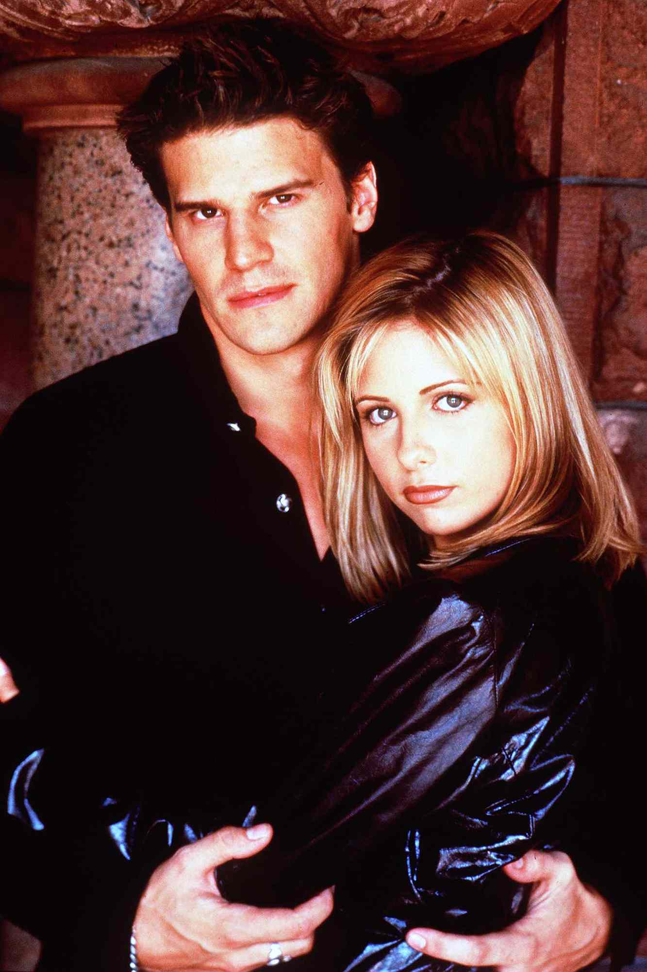 Sarah Michelle Gellar (r) as Buffy and David Boreanaz as Angel in "Buffy The Vampire Slayer." Season 2.