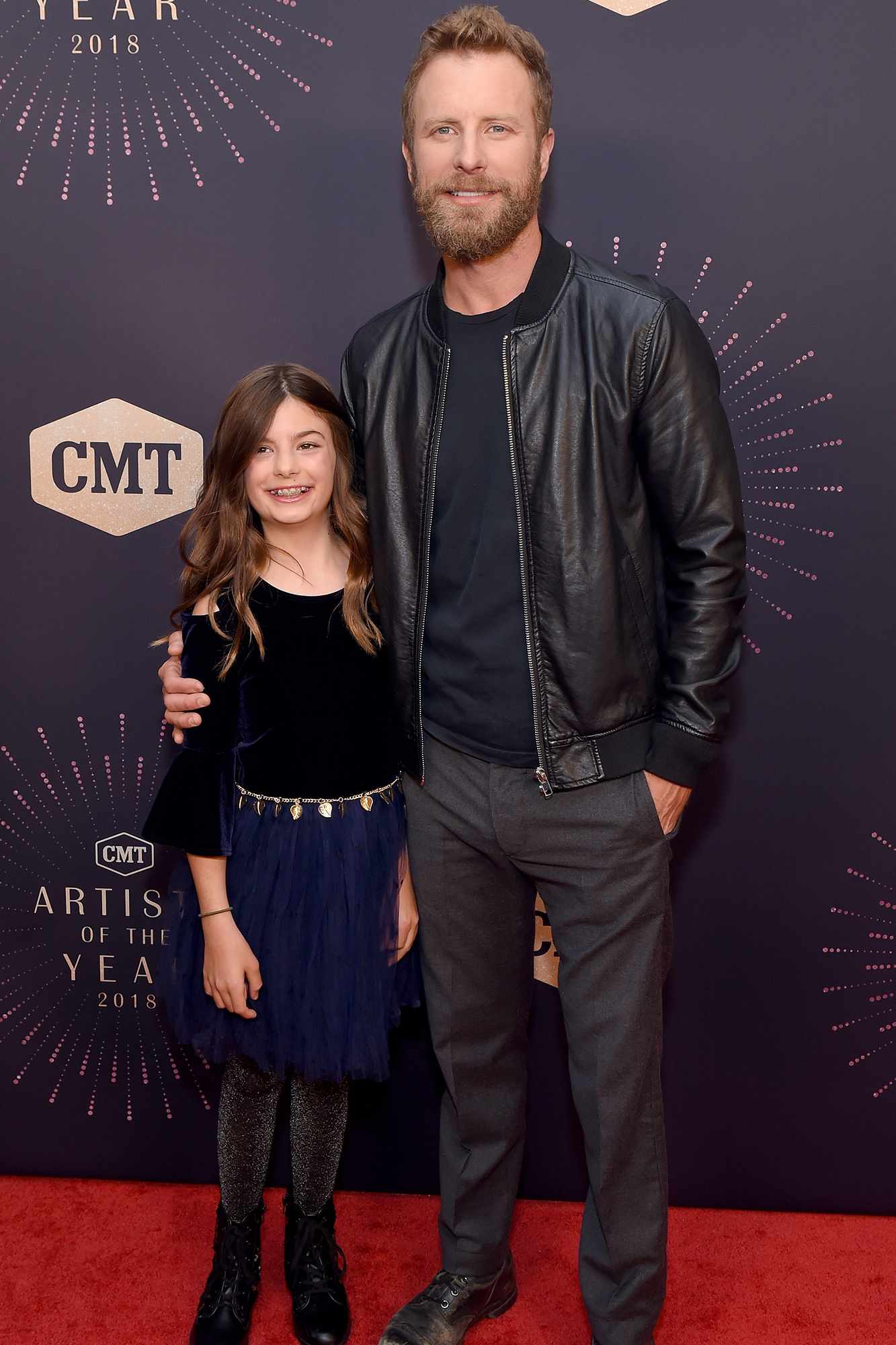 Dierks Bentley and Evalyn Bentley attend the 2018 CMT Artists of The Year on October 17, 2018 in Nashville, Tennessee.