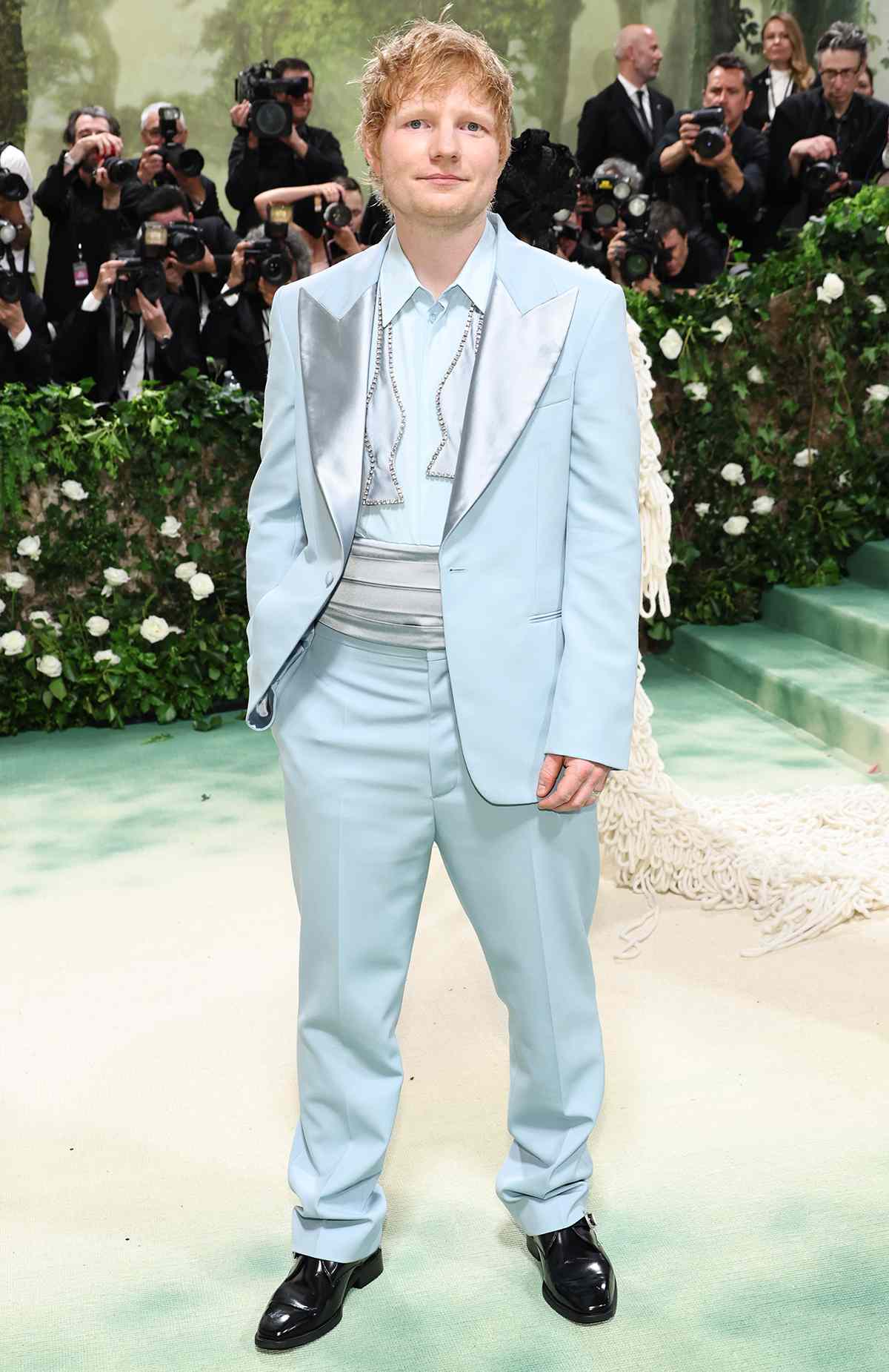 Ed Sheeran attends The 2024 Met Gala Celebrating "Sleeping Beauties: Reawakening Fashion" at The Metropolitan Museum of Art on May 06, 2024 in New York City.