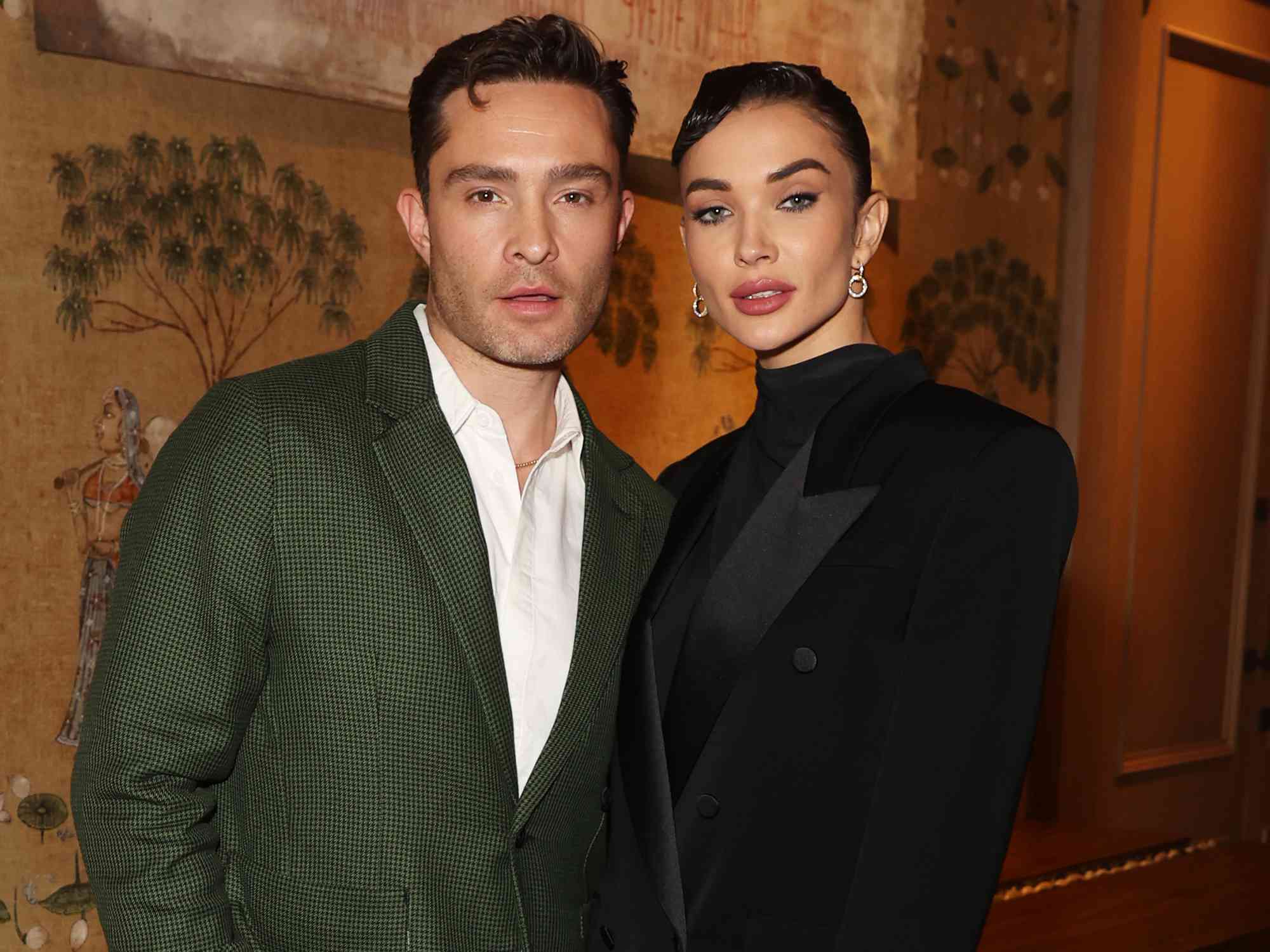 Ed Westwick and Amy Jackson attend the London Premiere post-screening drinks reception for "Deep Fear" on October 26, 2023 in London, England. 