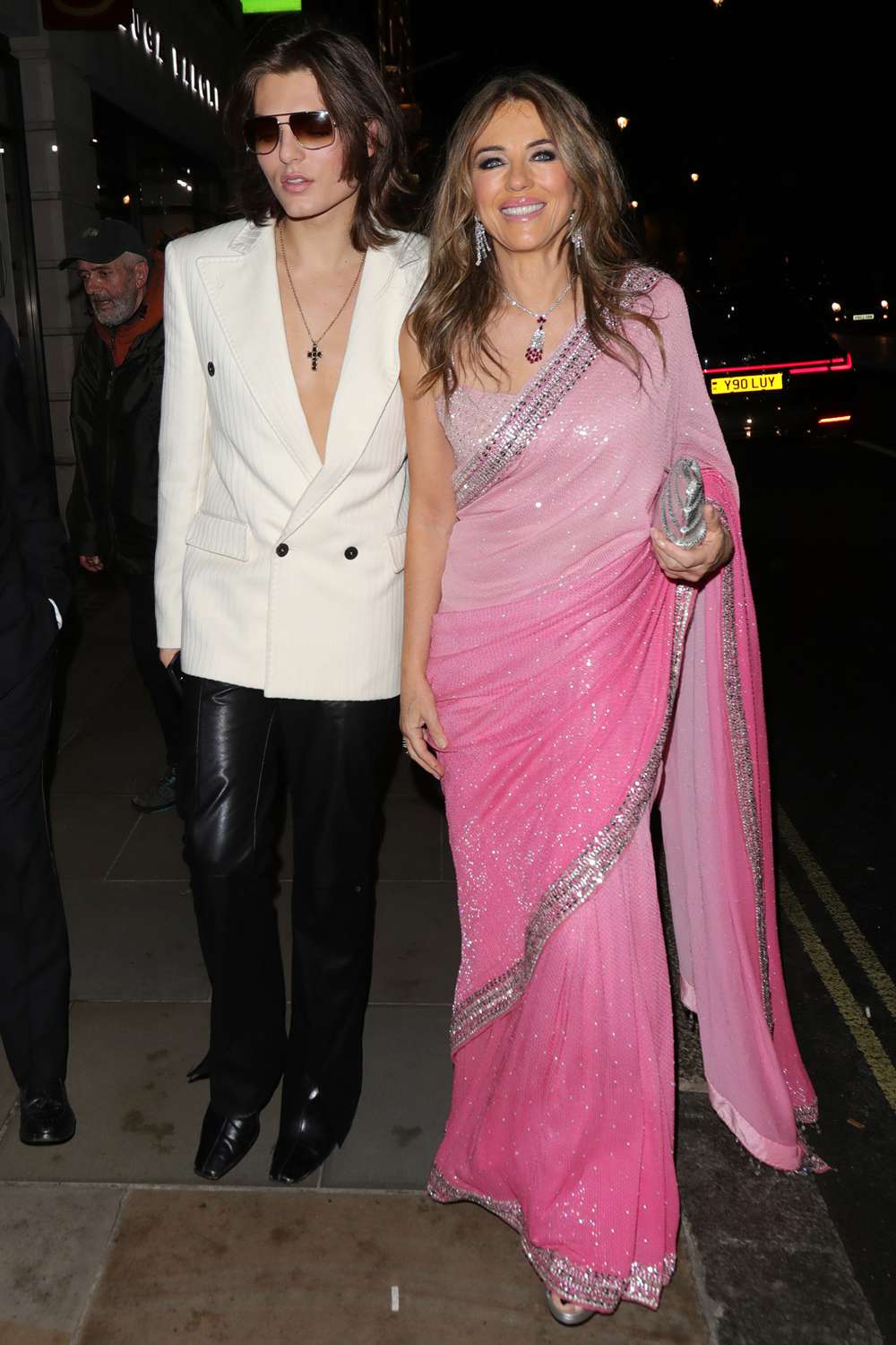 Damian Hurley and Liz Hurley