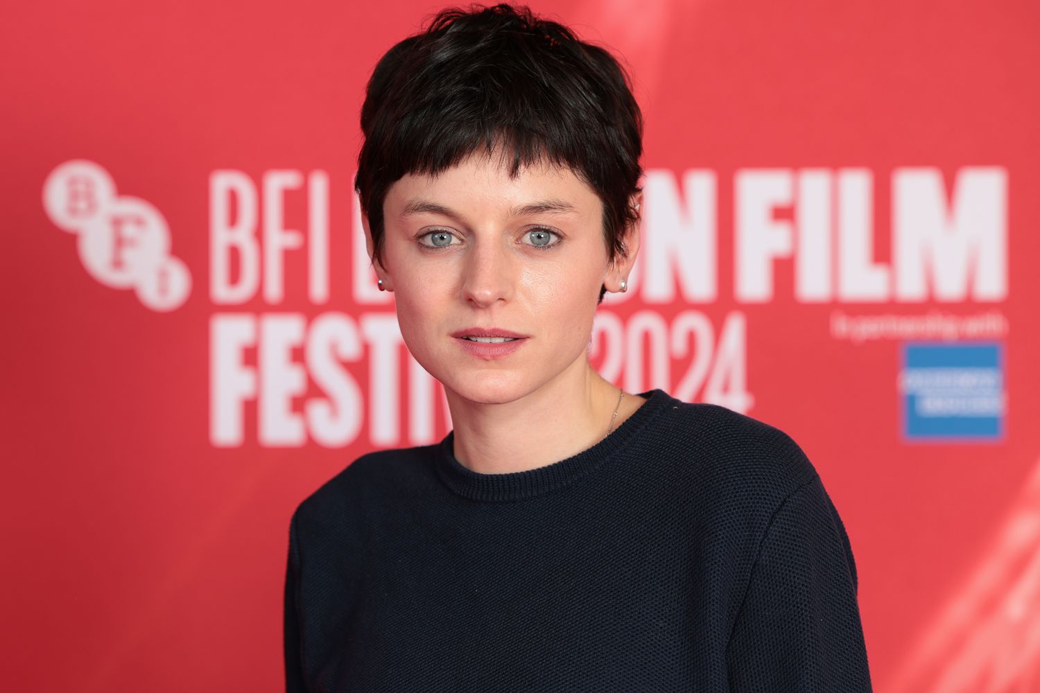 Emma Corrin attends the Trials & Tribulations conference during the 68th BFI London Film Festival at the BFI 