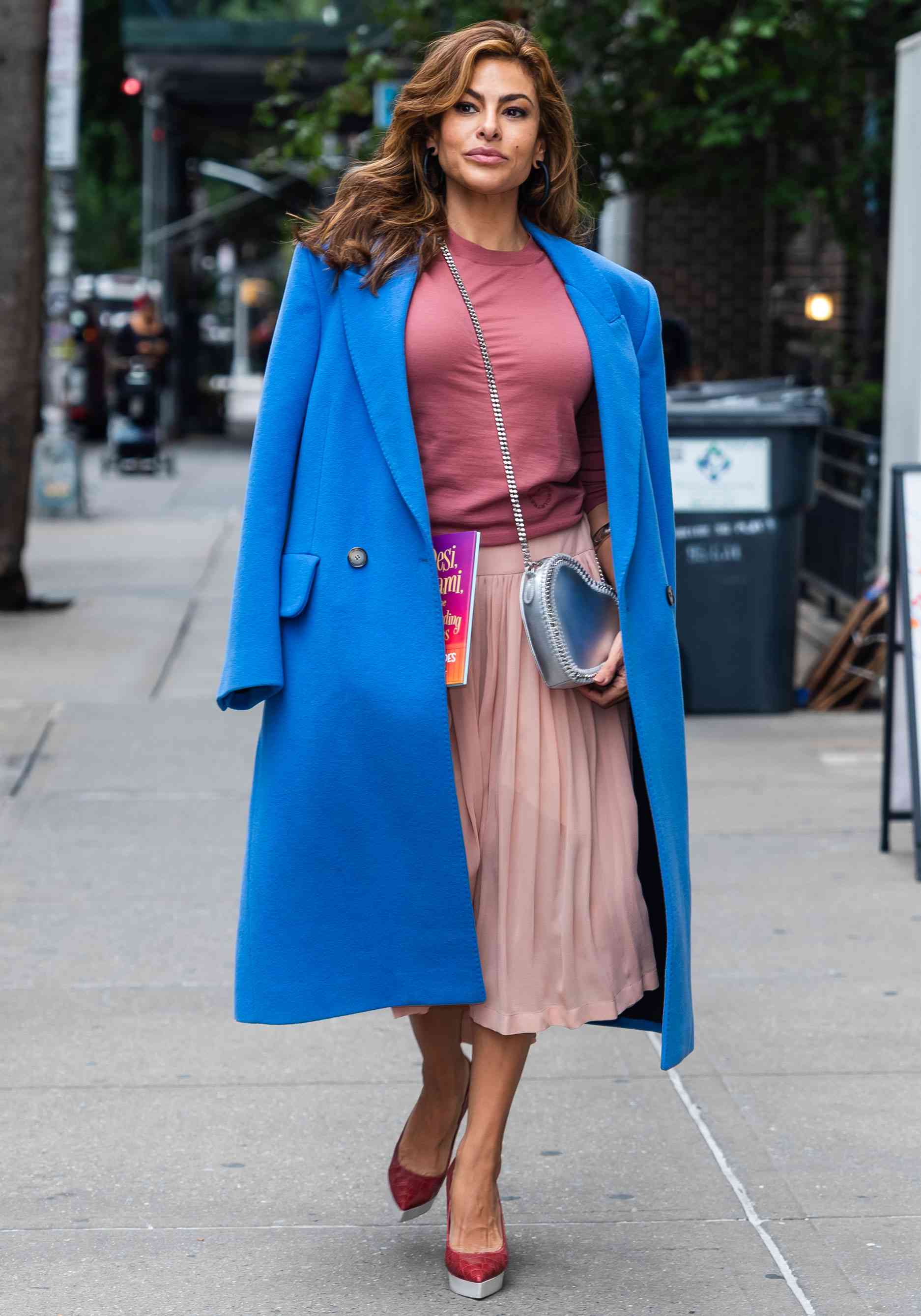 Eva Mendes attends an event for her new children's book "Desi, Mami, And The Never-Ending Worries" at Union Square Play on September 18, 2024 in New York City