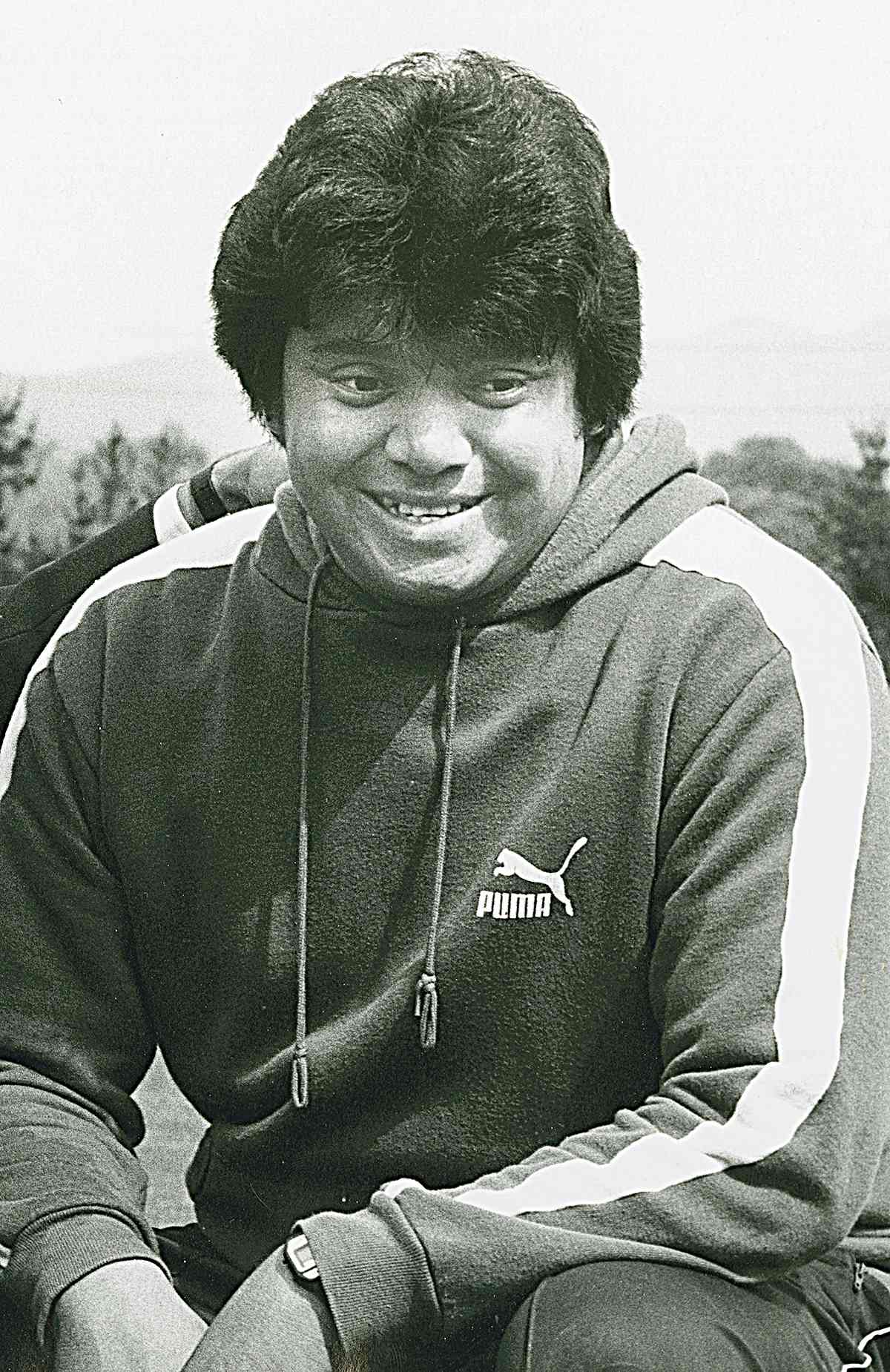 Fernando Valenzuela sighted on March 5, 1982 practicing at Griffith Park in Los Angeles, California.