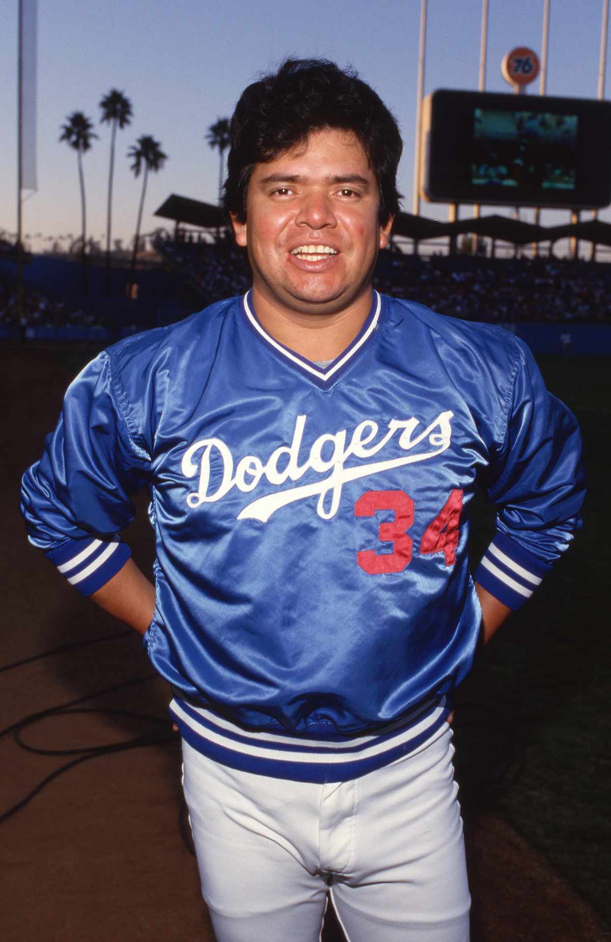 Fernando Valenzuela at Hollywood Stars Night at Dodgers Stadium in Los Angeles, California, August 23, 1986