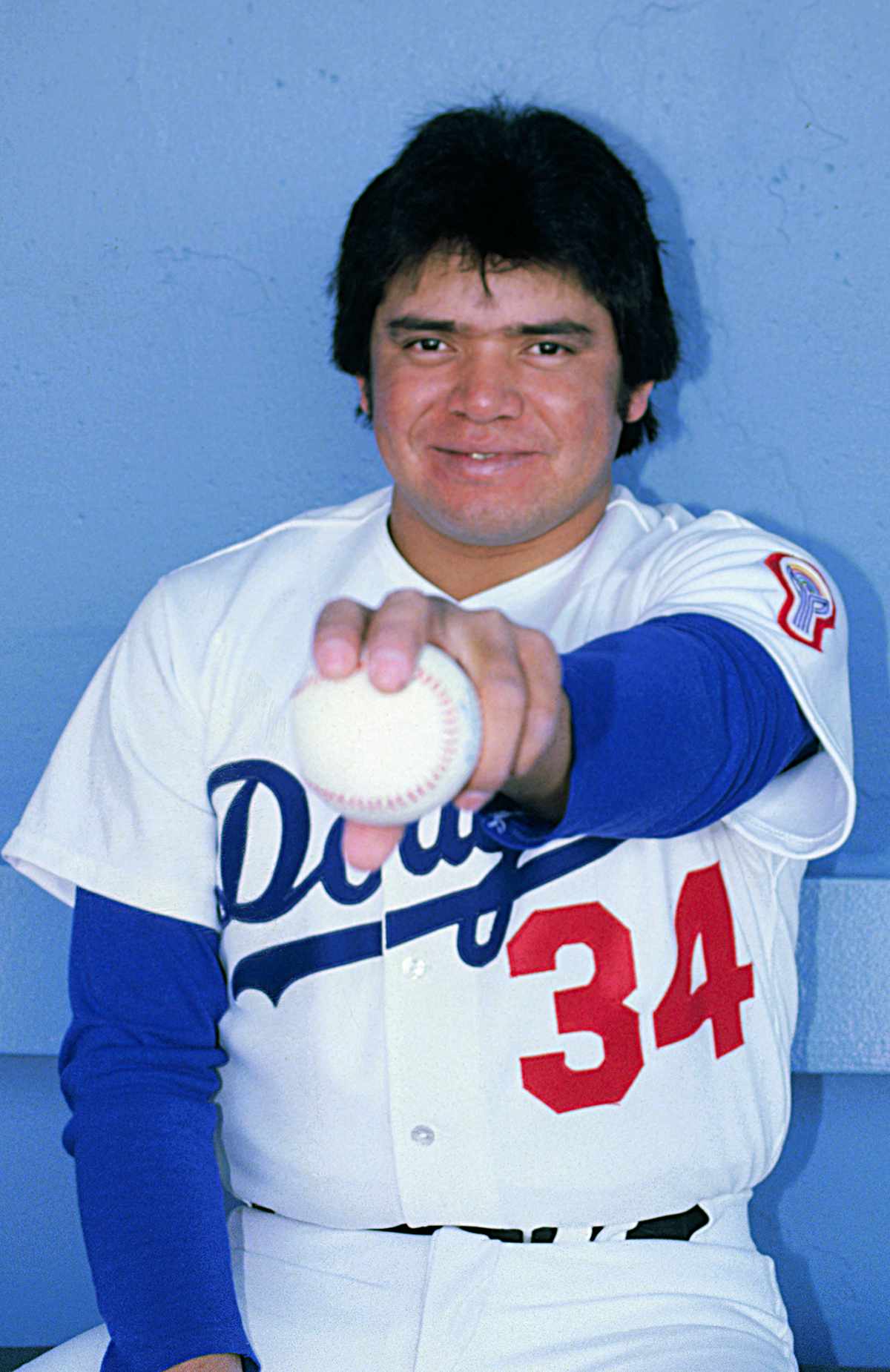 Fernando Valenzuela Holding Baseball