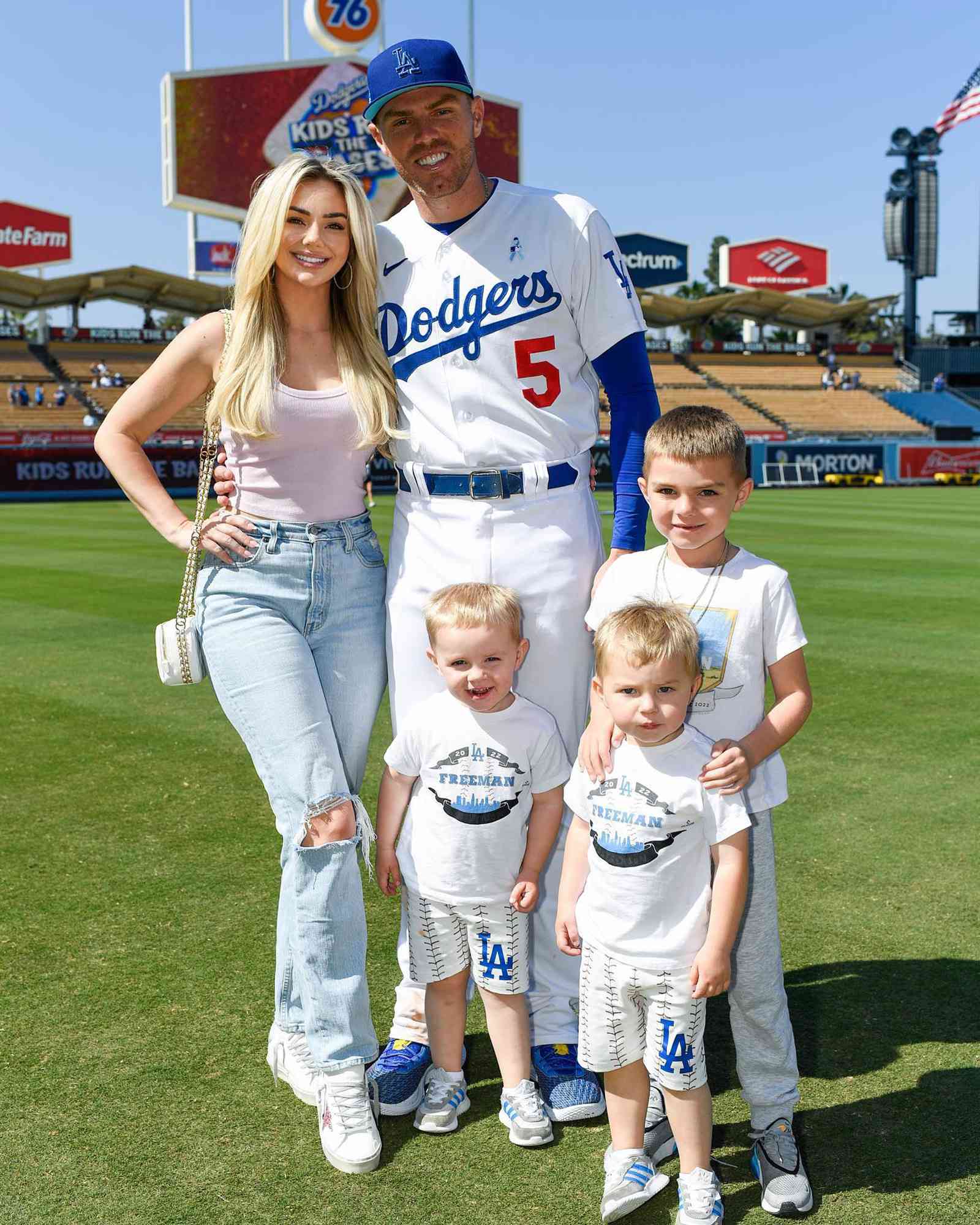 Freddie and Chelsea Freeman family