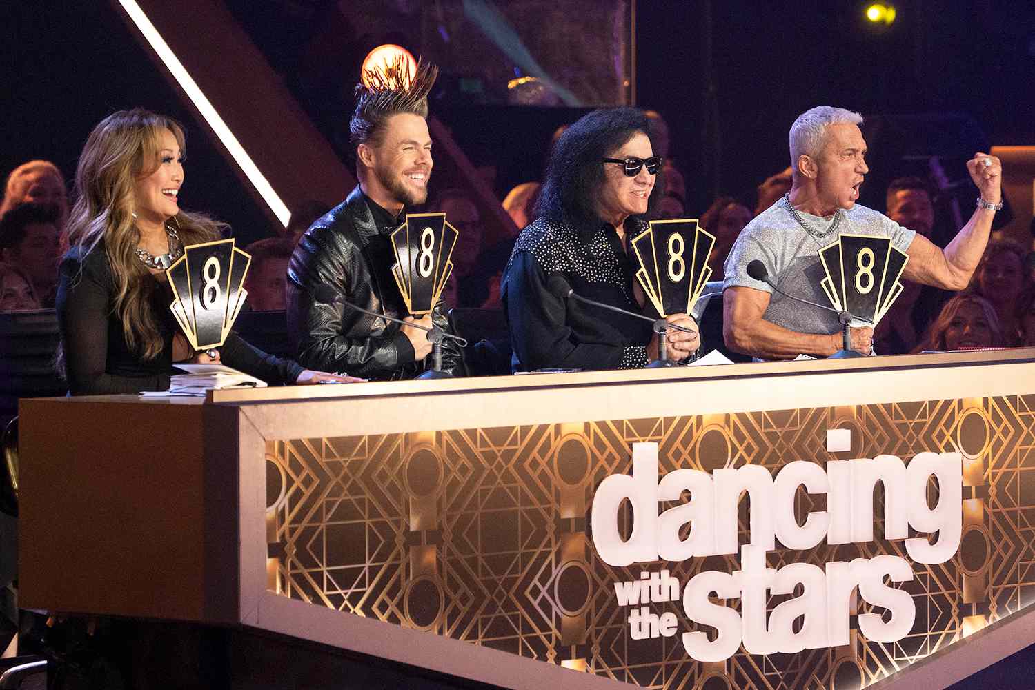 DANCING WITH THE STARS - "Hair Metal Night" - It's time to turn up the volume on the ballroom floor. The 11 remaining couples bring iconic rock anthems to life, alongside guest judge, rock 'n' roll superstar Gene Simmons of KISS. TUESDAY, OCT. 8 (8:00-10:01 p.m. ET) on ABC.