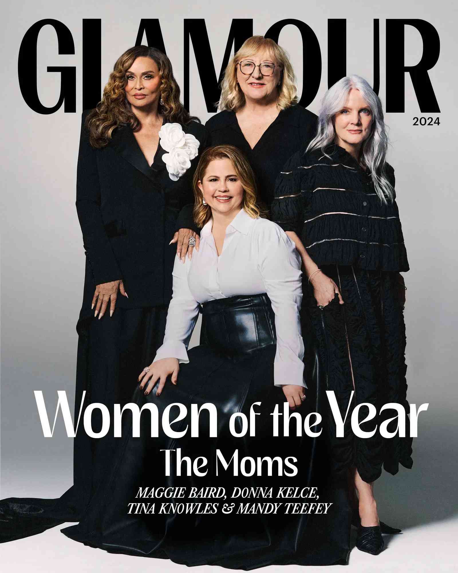 Glamour 2024 Women of the Year: The Moms: Tina Knowles, Maggie Baird, Mandy Teefey, Donna Kelce