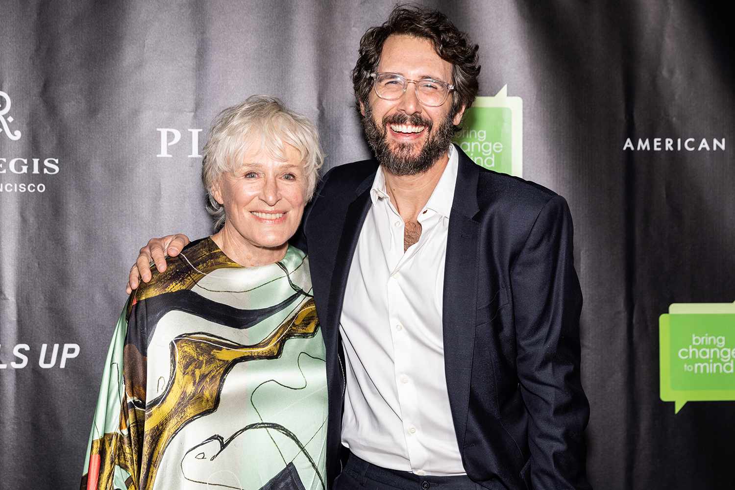 Glenn Close and Josh Groban arrive at Bring Change To Mind's 12th Annual Revels & Revelations Fundraiser 