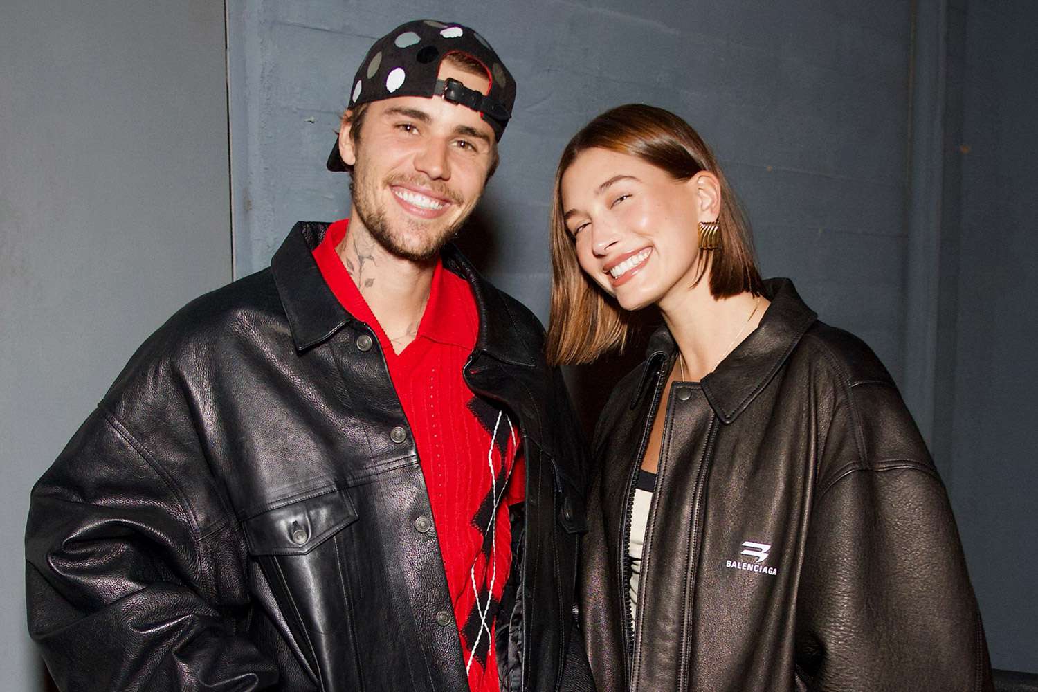 Justin and Hailey Bieber Match in Leather Jackets as They Join Tori Kelly to Support Victoria Monet at The 2nd Night of Her Sold Out Jaguar Tour, Los Angeles, USA - 12 Oct 2023