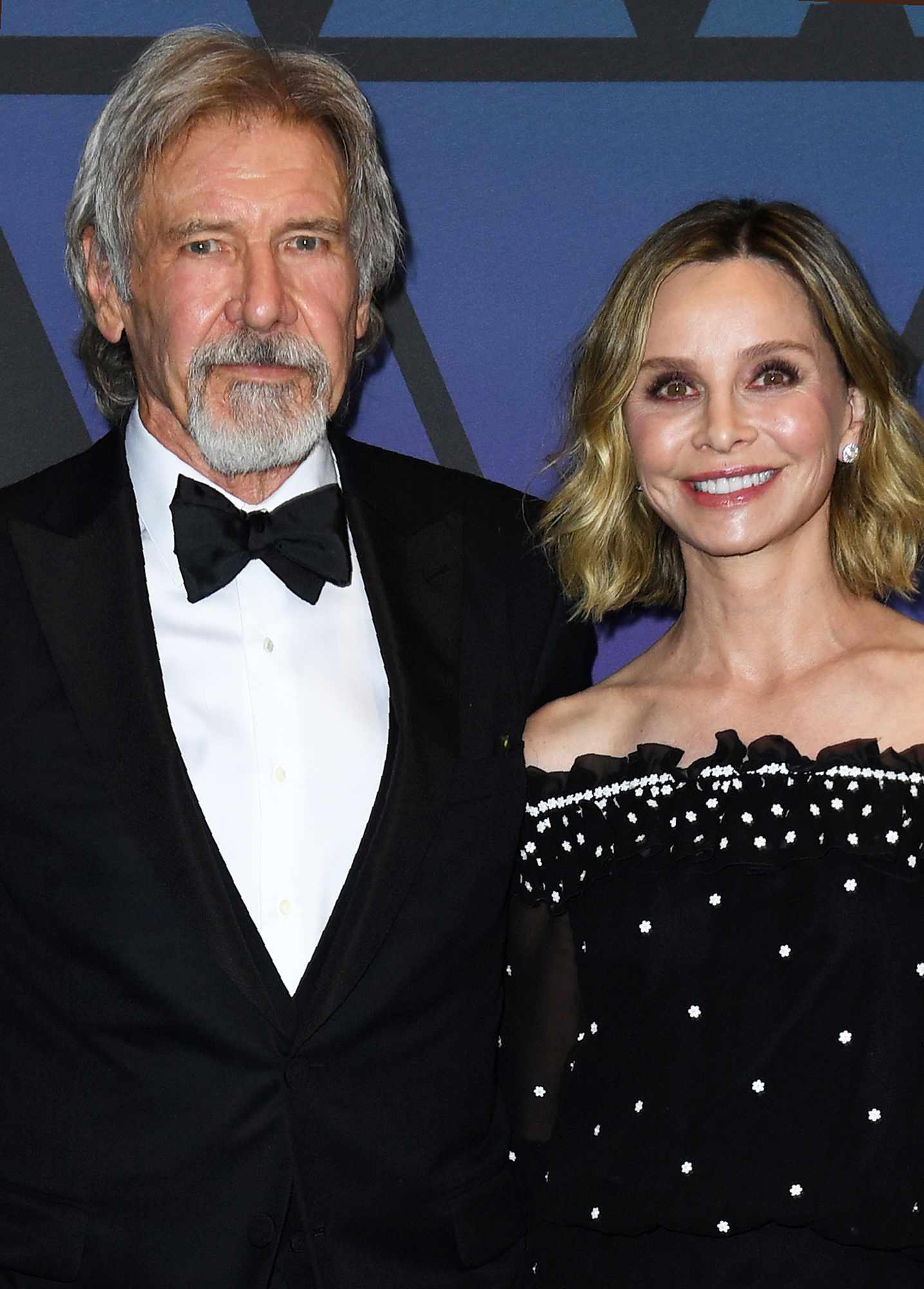 Harrison Ford and US actress Calista Flockhart attends the 10th Annual Governors Awards gala hosted by the Academy of Motion Picture Arts and Sciences at the the Dolby Theater at Hollywood & Highland Center in Hollywood, California on November 18, 2018