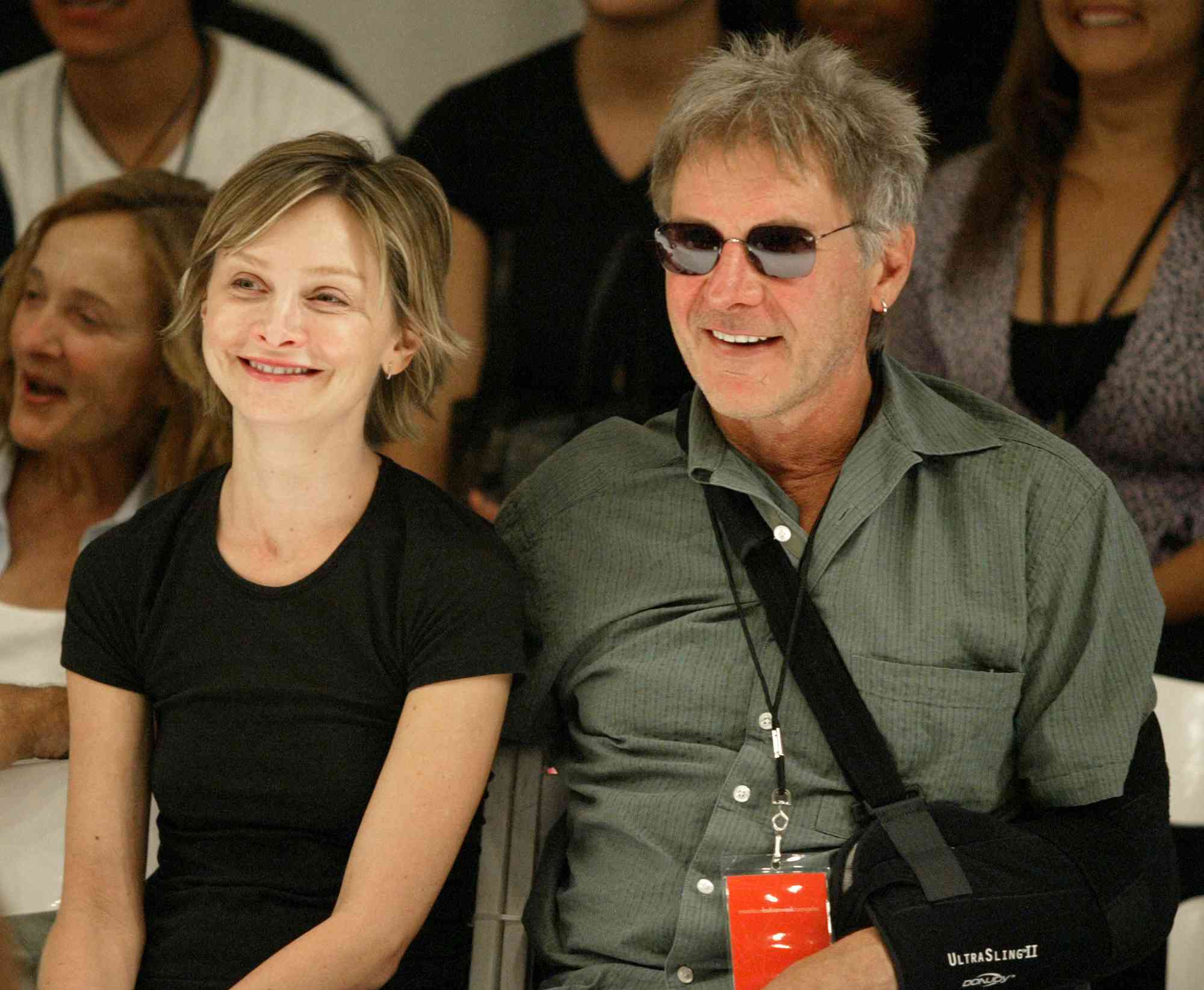 Calista Flockhart and Harrison Ford during 2003 Smashbox Fashion Week Los Angeles