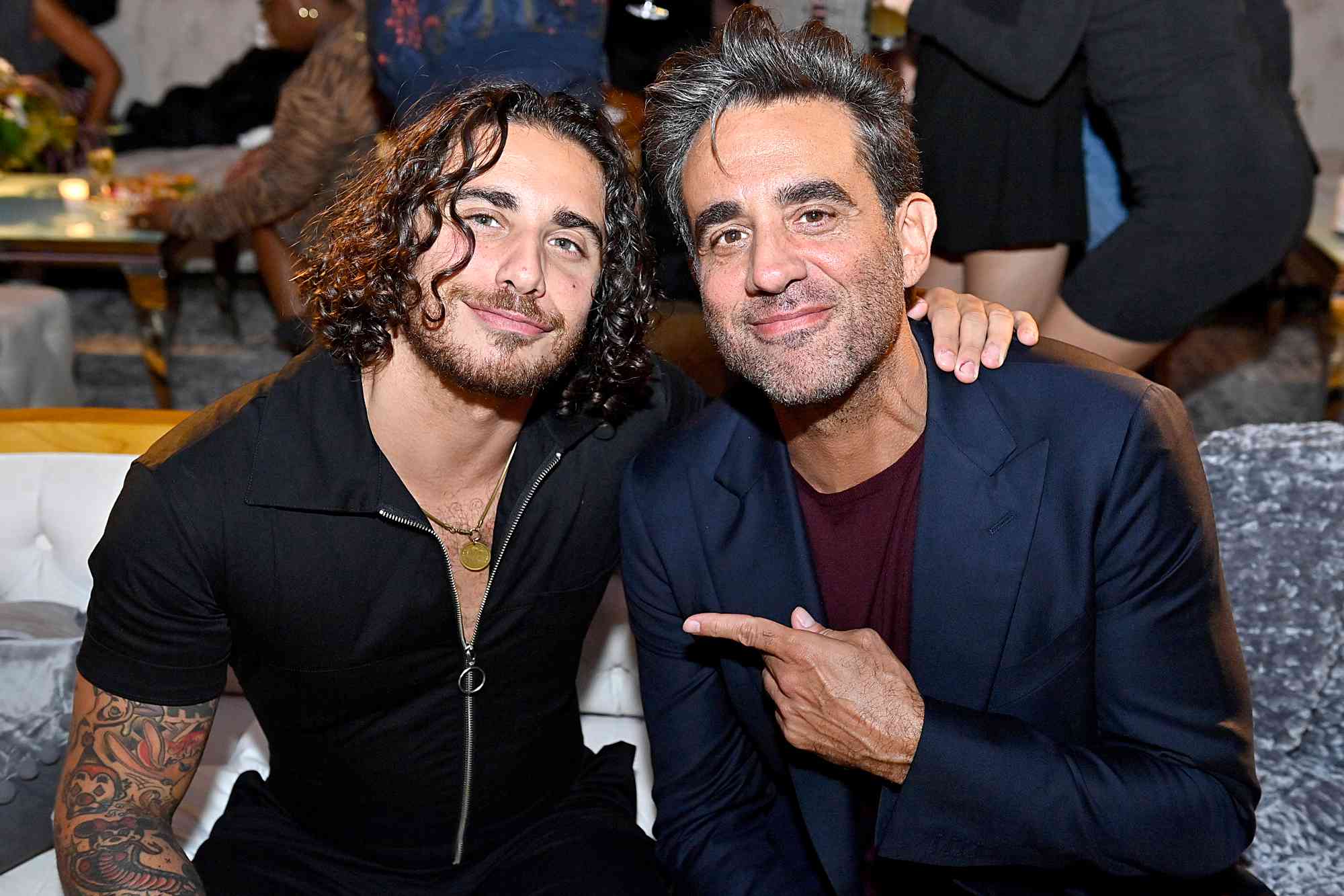 Jake Cannavale and Bobby Cannavale attend the New York Premiere of Netflix's The Watcher on October 12, 2022 in New York City.