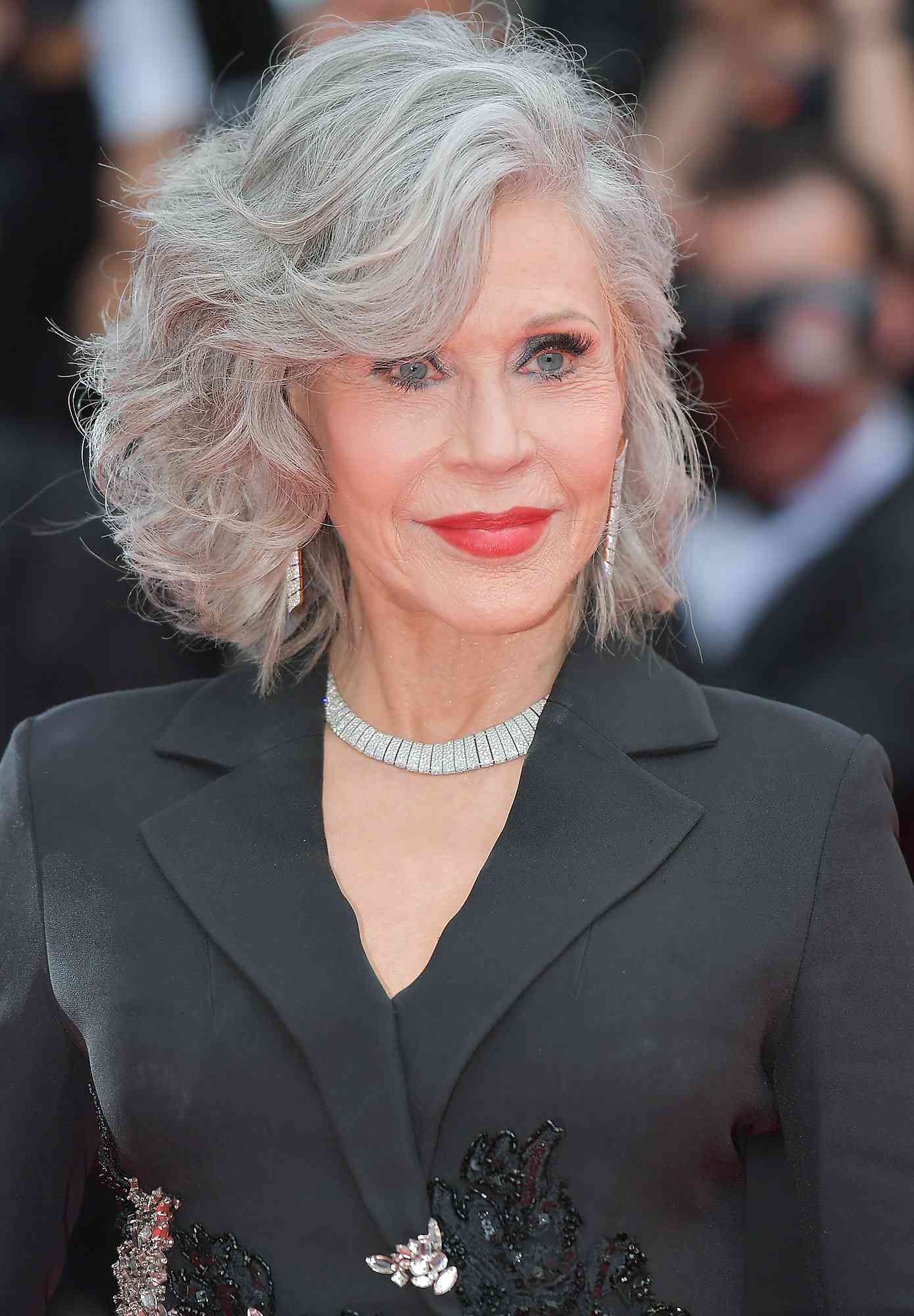 Jane Fonda attends 'The Second Act' creening & opening ceremony red carpet at the 77th annual Cannes Film Festival on May 14, 2024.