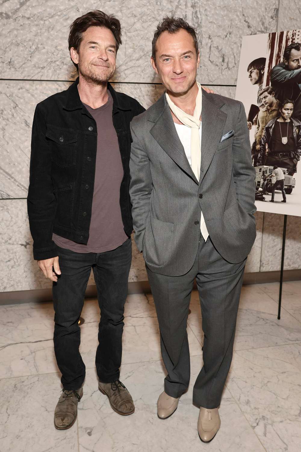 Jason Bateman and Jude Law attend a CAA Tastemaker Screening for The Order on Tuesday, October 15, 2024 in Los Angeles.