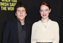 Jesse Eisenberg and Emma Stone attend the screening of