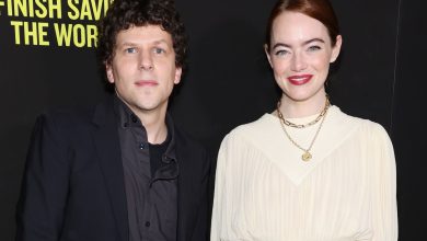 Jesse Eisenberg and Emma Stone attend the screening of