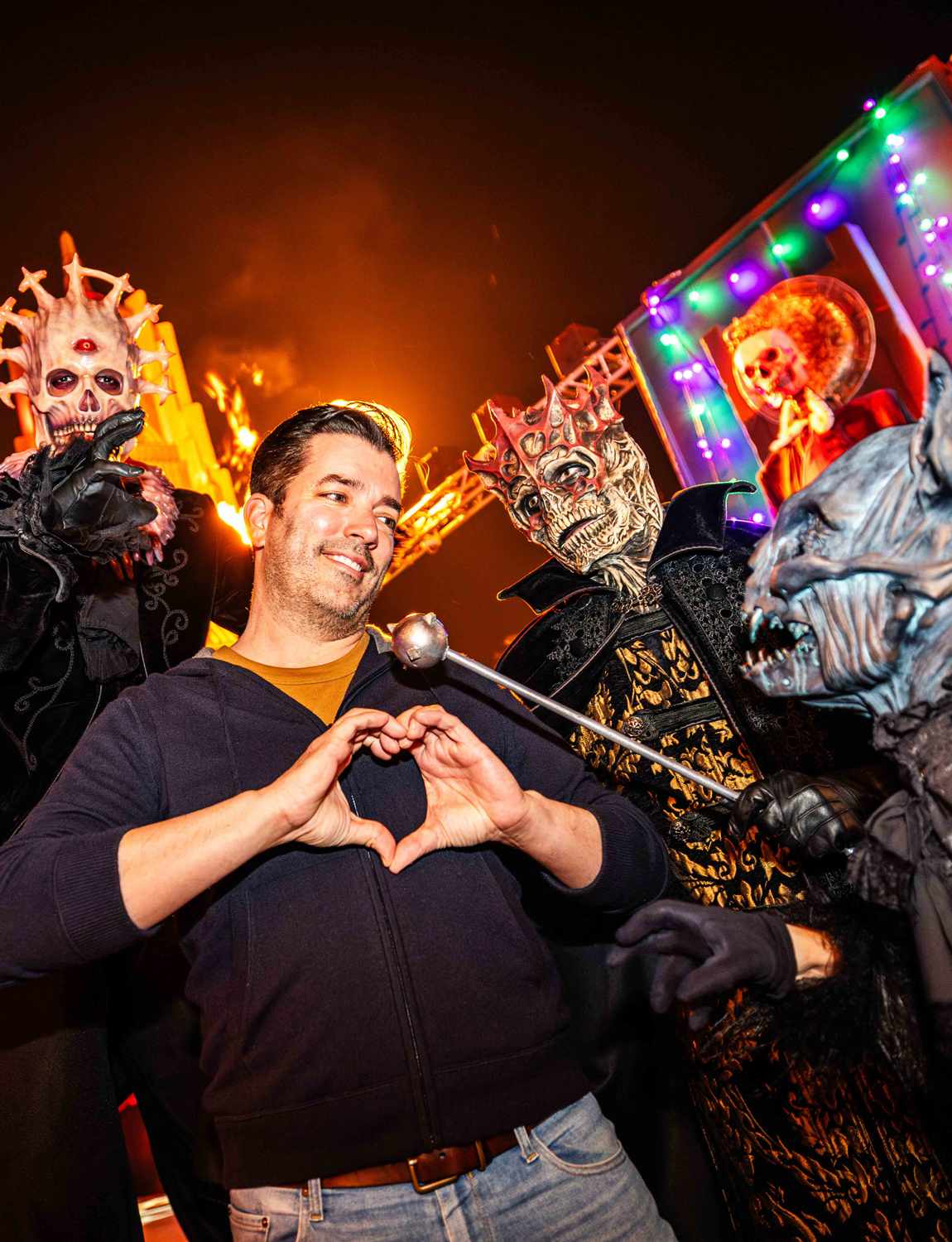 Jonathan Scott gives his heart to Halloween Horror Nights at Universal Studios on October 10, 2024.