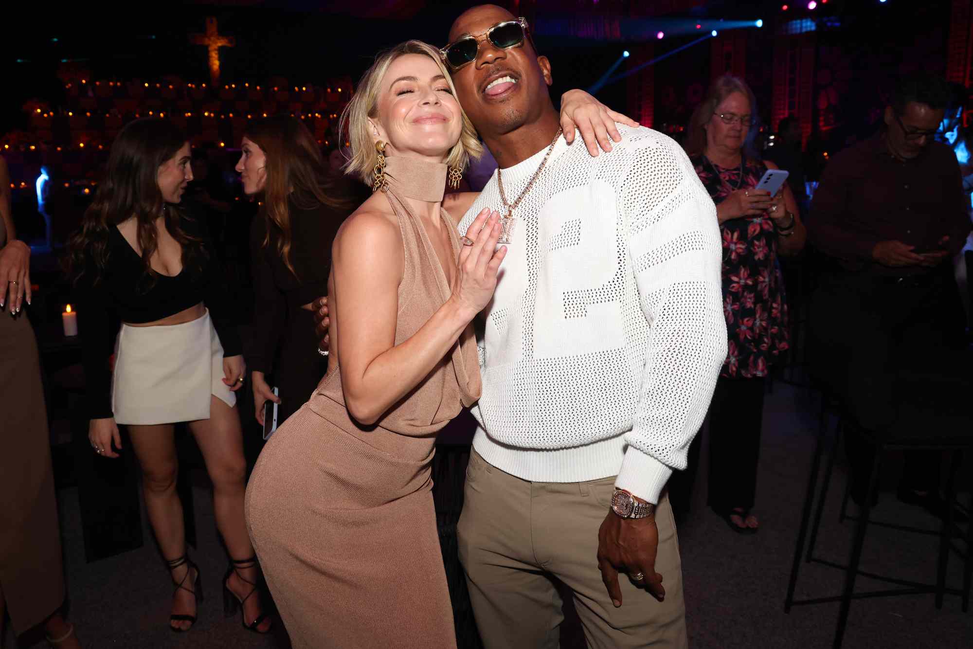 Julianne Hough and Ja Rule attend the AVA Resort Cancun grand opening celebration at AVA Resort Cancun on October 26, 2024 in Cancun, Mexico. (