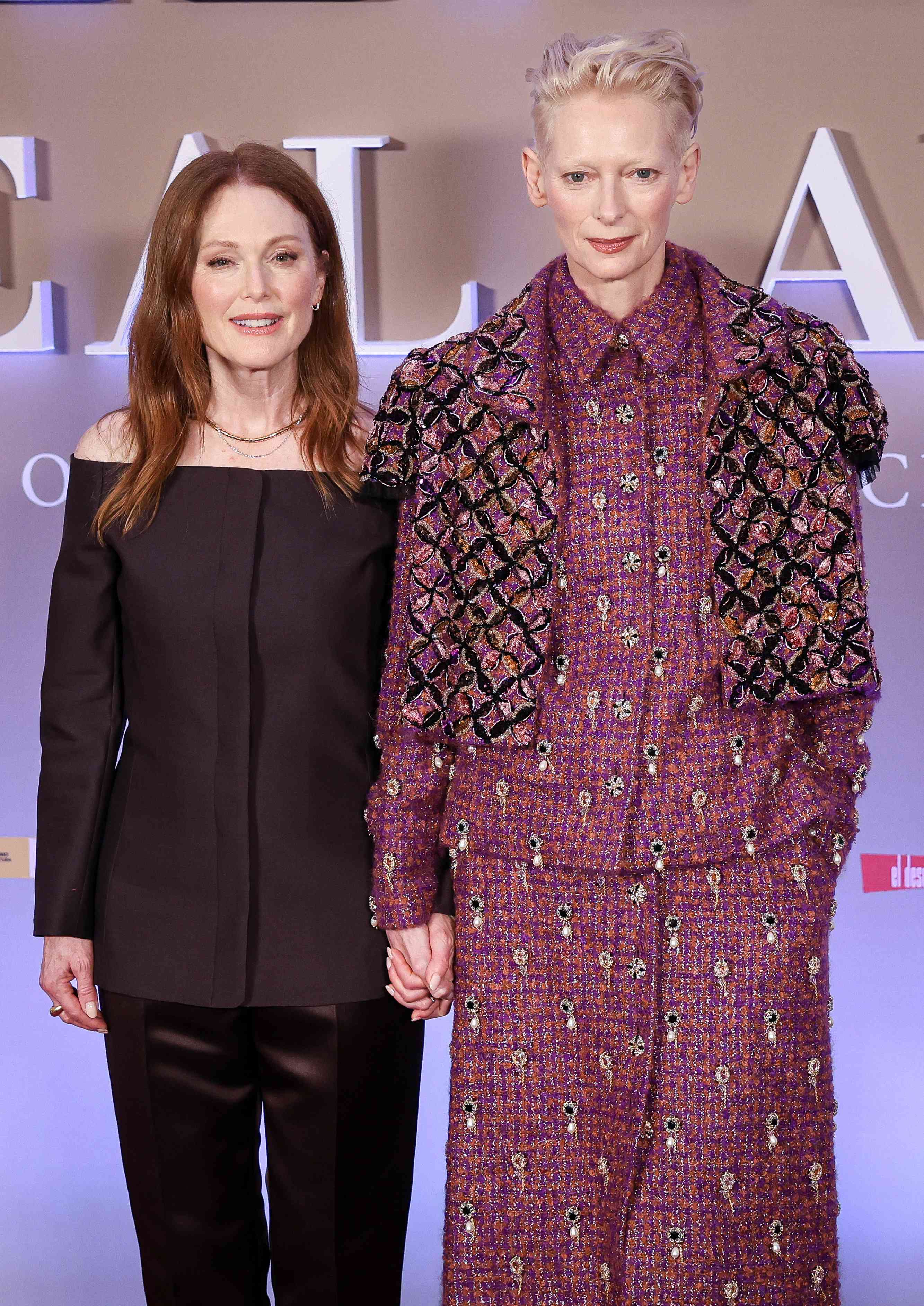 Julianne Moore and Tilda Swinton madrid 10 16 24