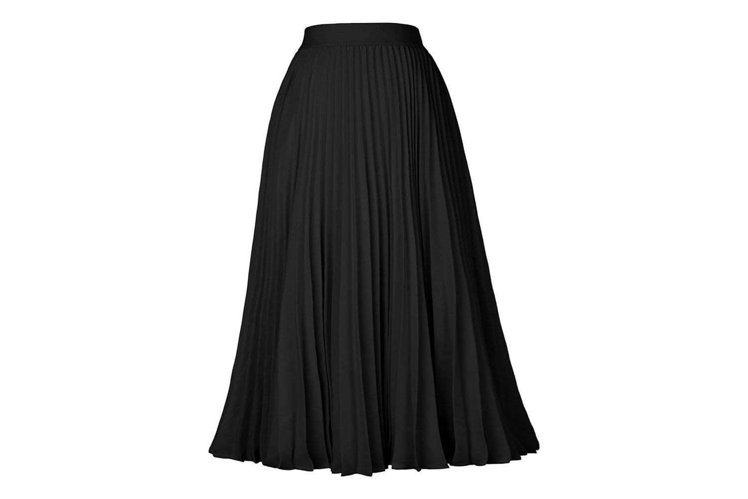 high waisted pleated skirt