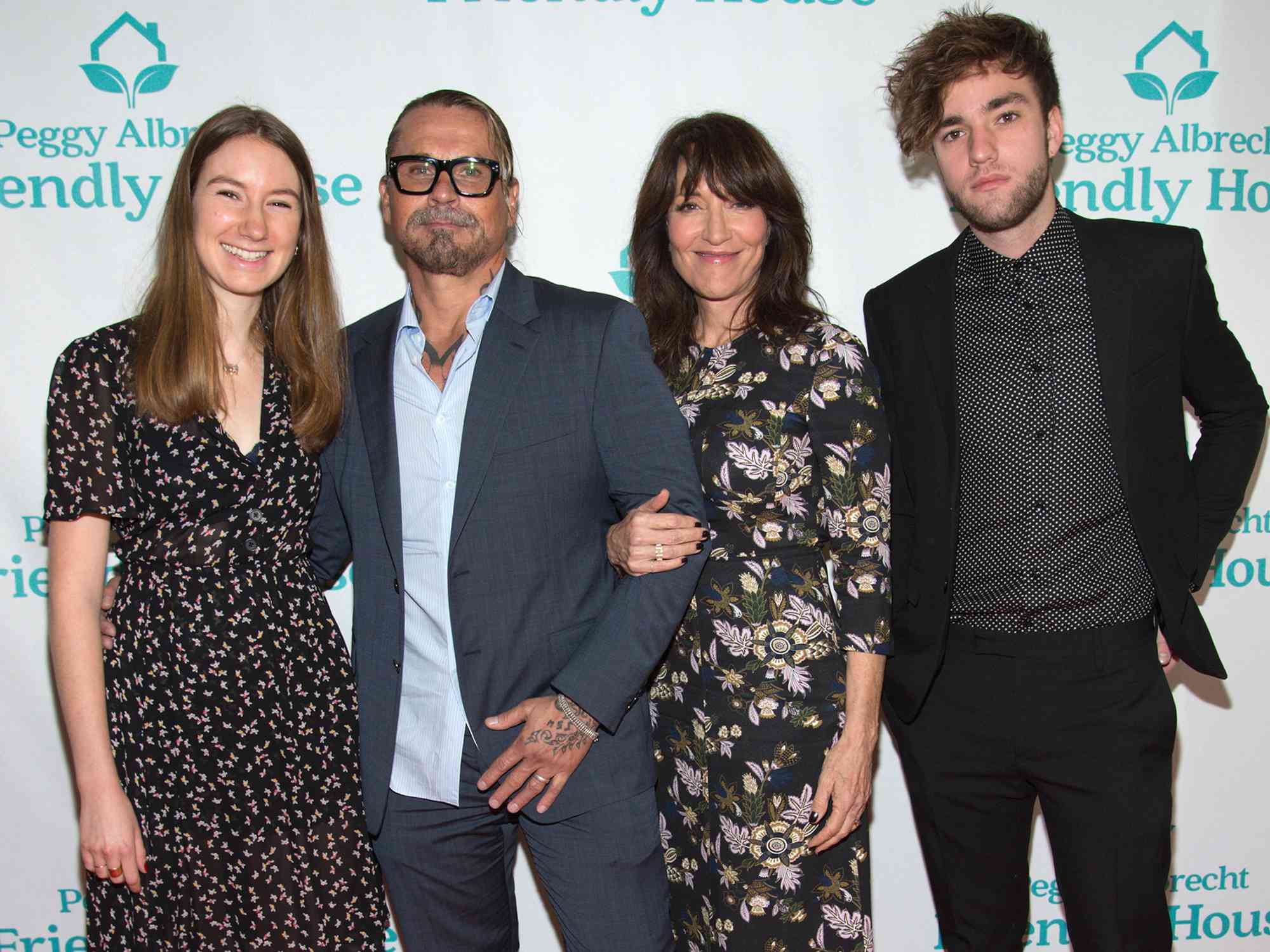 Sarah Grace White, Kurt Sutter, Katey Sagal and Jackson James White attend the Peggy Albrecht Friendly House's 27th annual awards luncheon on October 29, 2016 in Beverly Hills, California. 