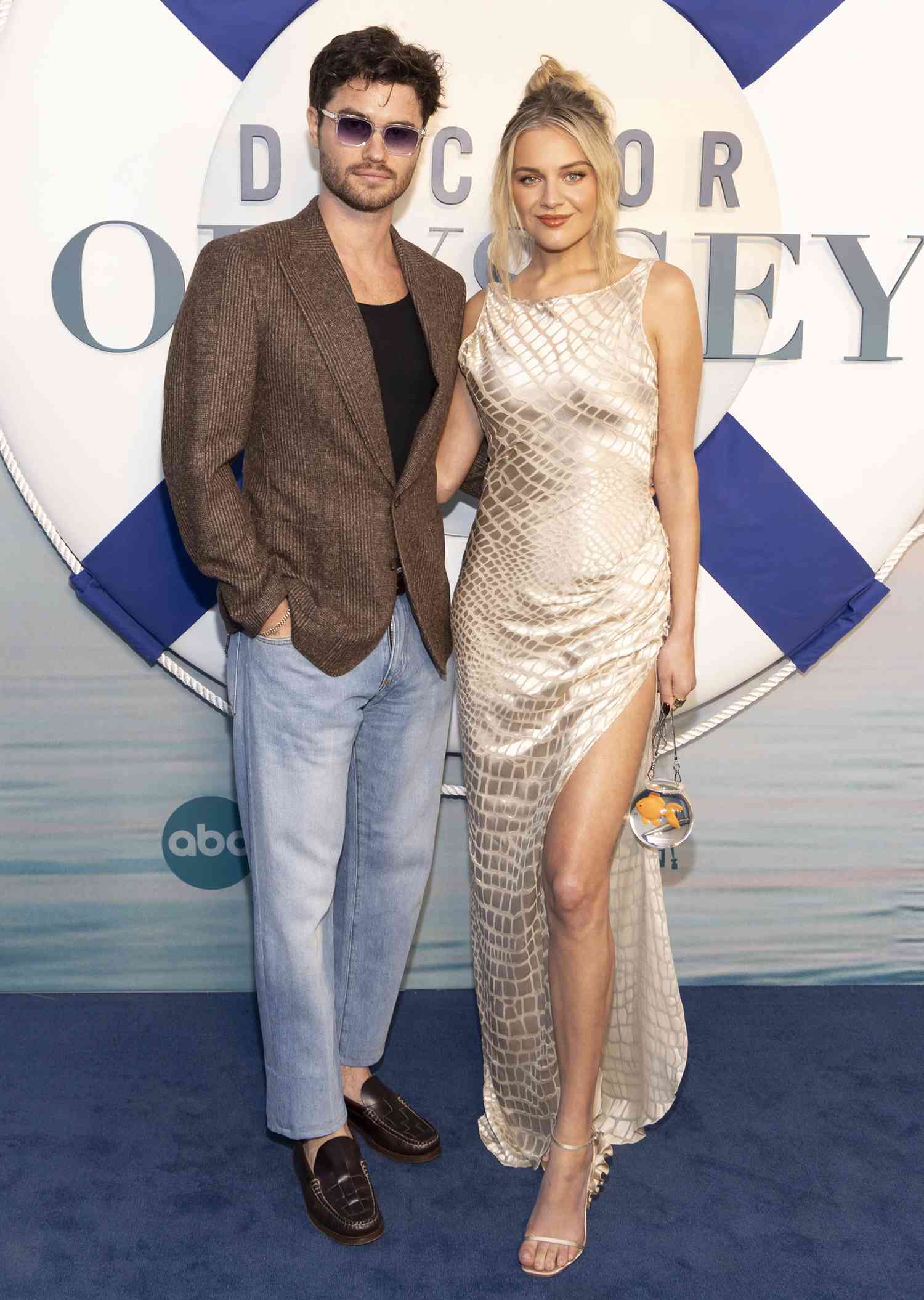 Chase Stokes and Kelsea Ballerini attend the premiere for ABC's 'Doctor Odyssey' at Bel-Air Bay Club on September 18, 2024 in Pacific Palisades, California