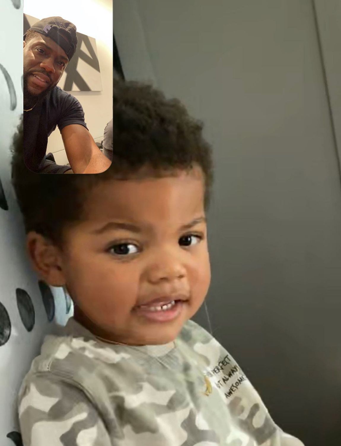 Kevin Hart facetiming baby