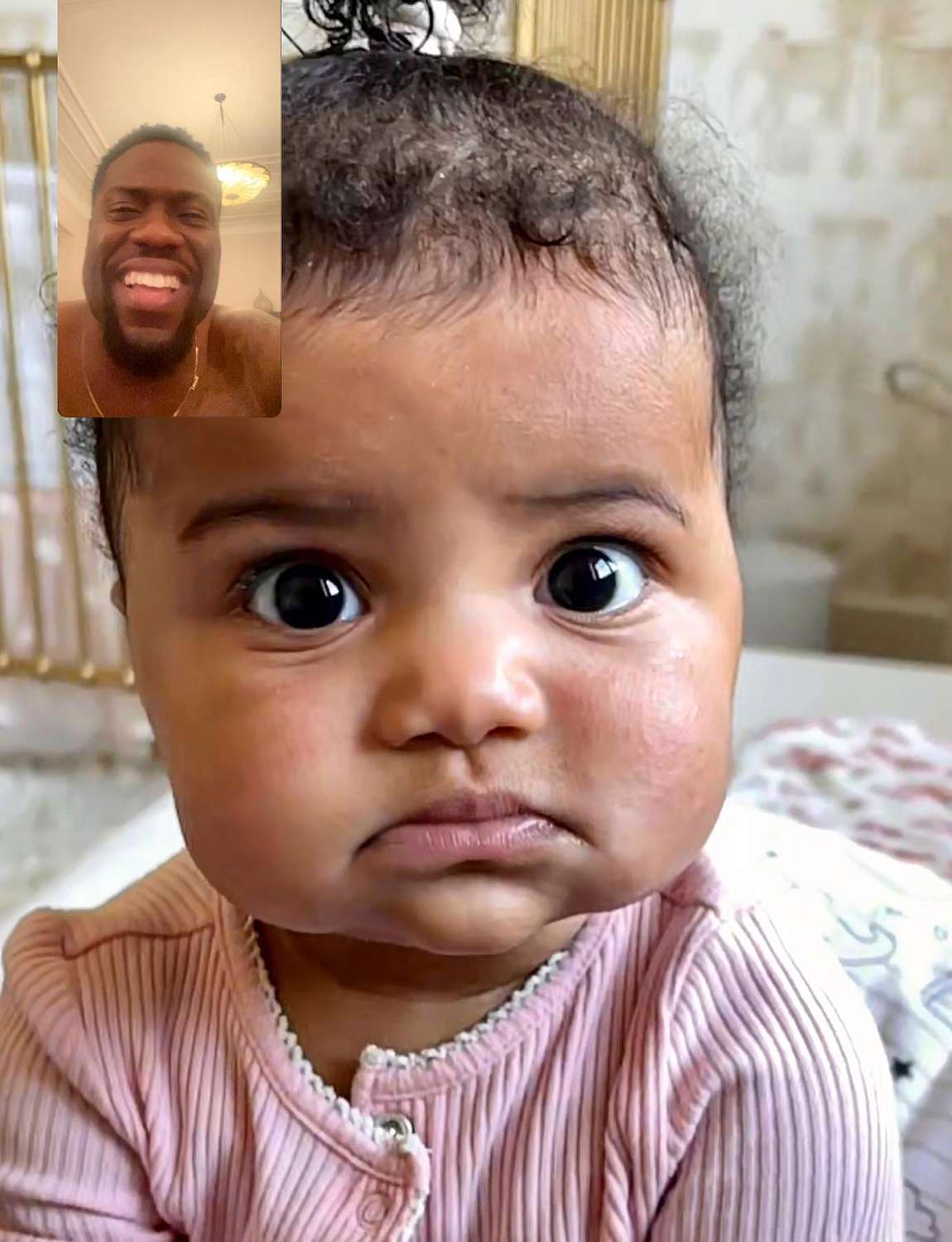 Kevin Hart facetiming baby