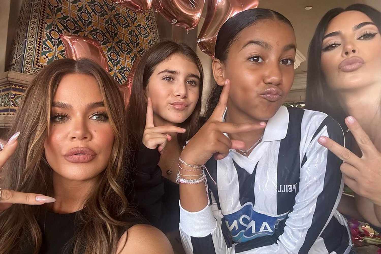 Khloe Kardashian Says She's Hanging with the Cool Kids in Photo with Sister Kim and Nieces North and Penelope