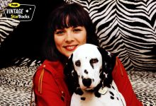 Actress Kim Cattrall and her dalmation