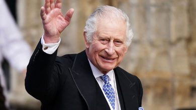 King Charles III and Camilla, Queen Consort wave to the crowds after attending the Royal Maundy Service at York Minster on April 6, 2023 in York, England. King Charles III distributed