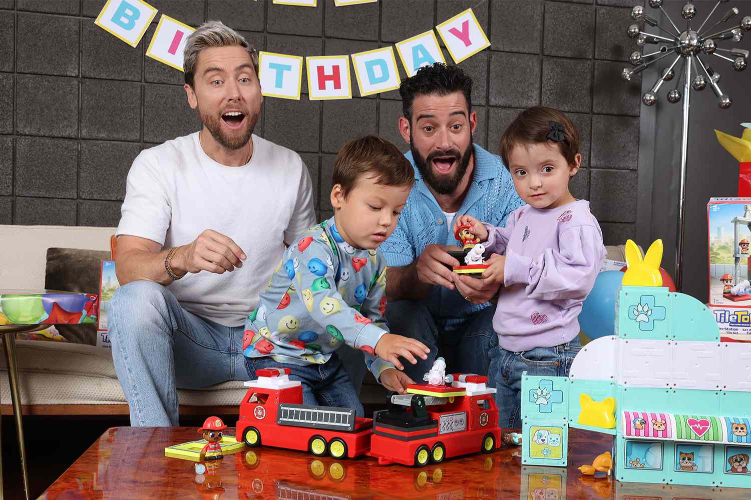 Lance Bass and Michael Turchin's twins, Alexander and Violet, celebrated their third birthday with new Tile Town Pet Clinic