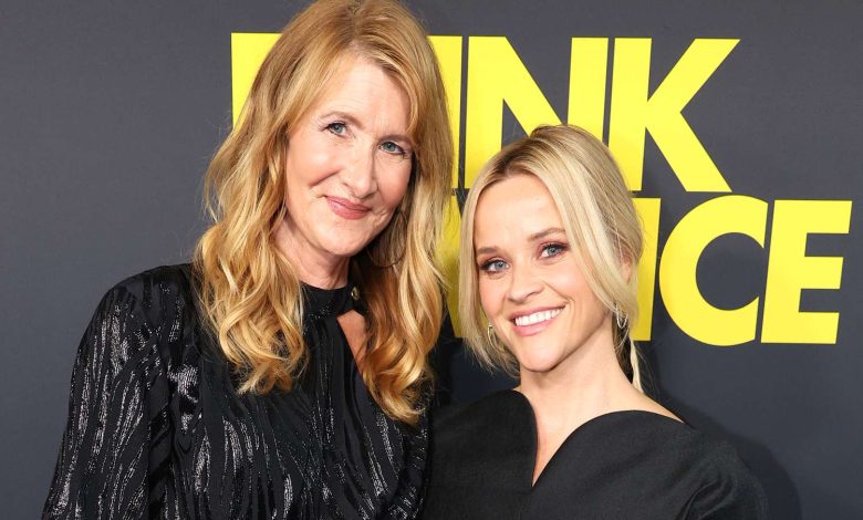 Laura Dern (L) and Reese Witherspoon at Amazon MGM Studios Premiere of