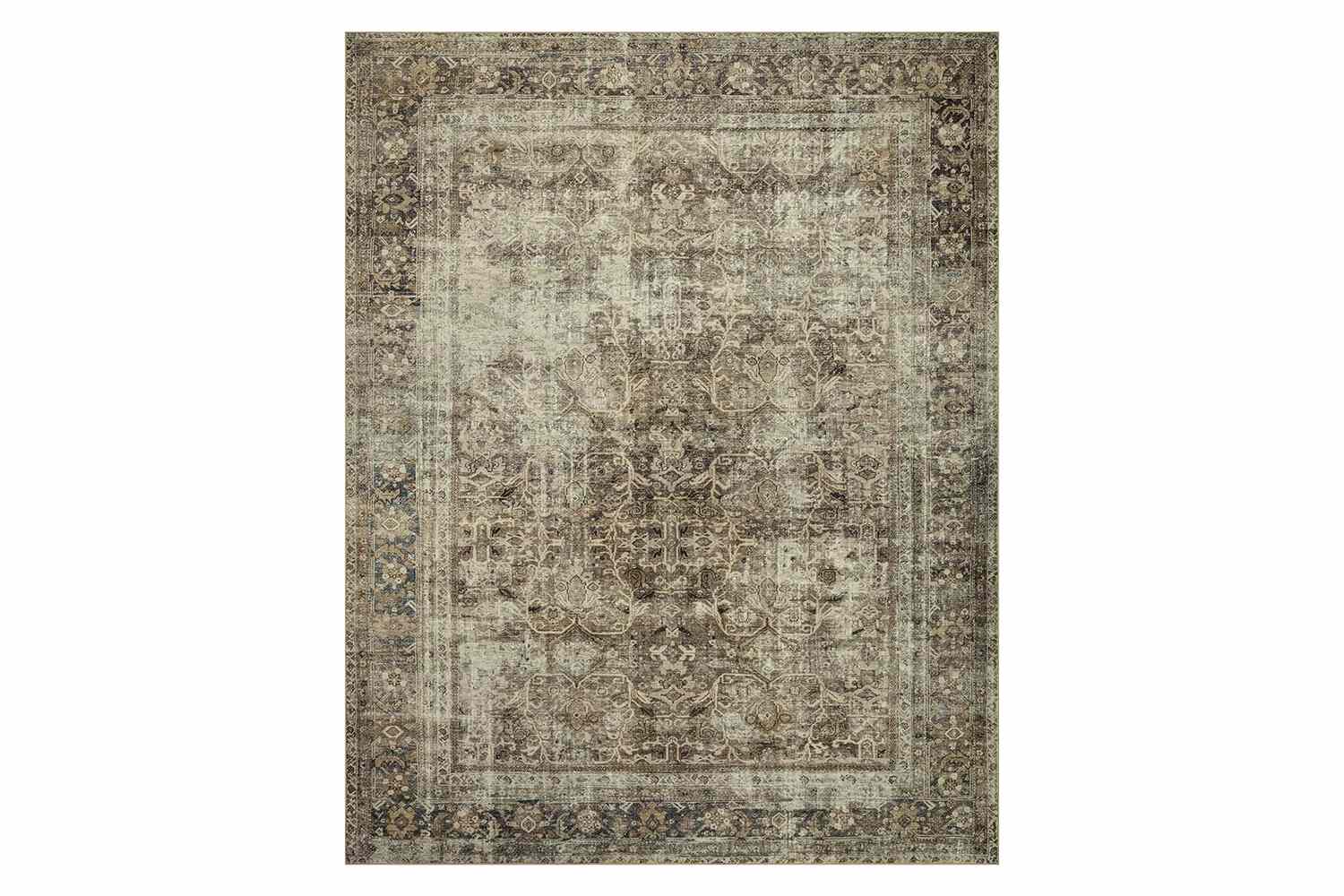 Loloi Magnolia Home by Joanna Gaines x Sinclair SIN-01 Collection 2'-3" x 3'-9" Pebble/Taupe Rectangular 0.25" Thick Machine Washable Accent Rug