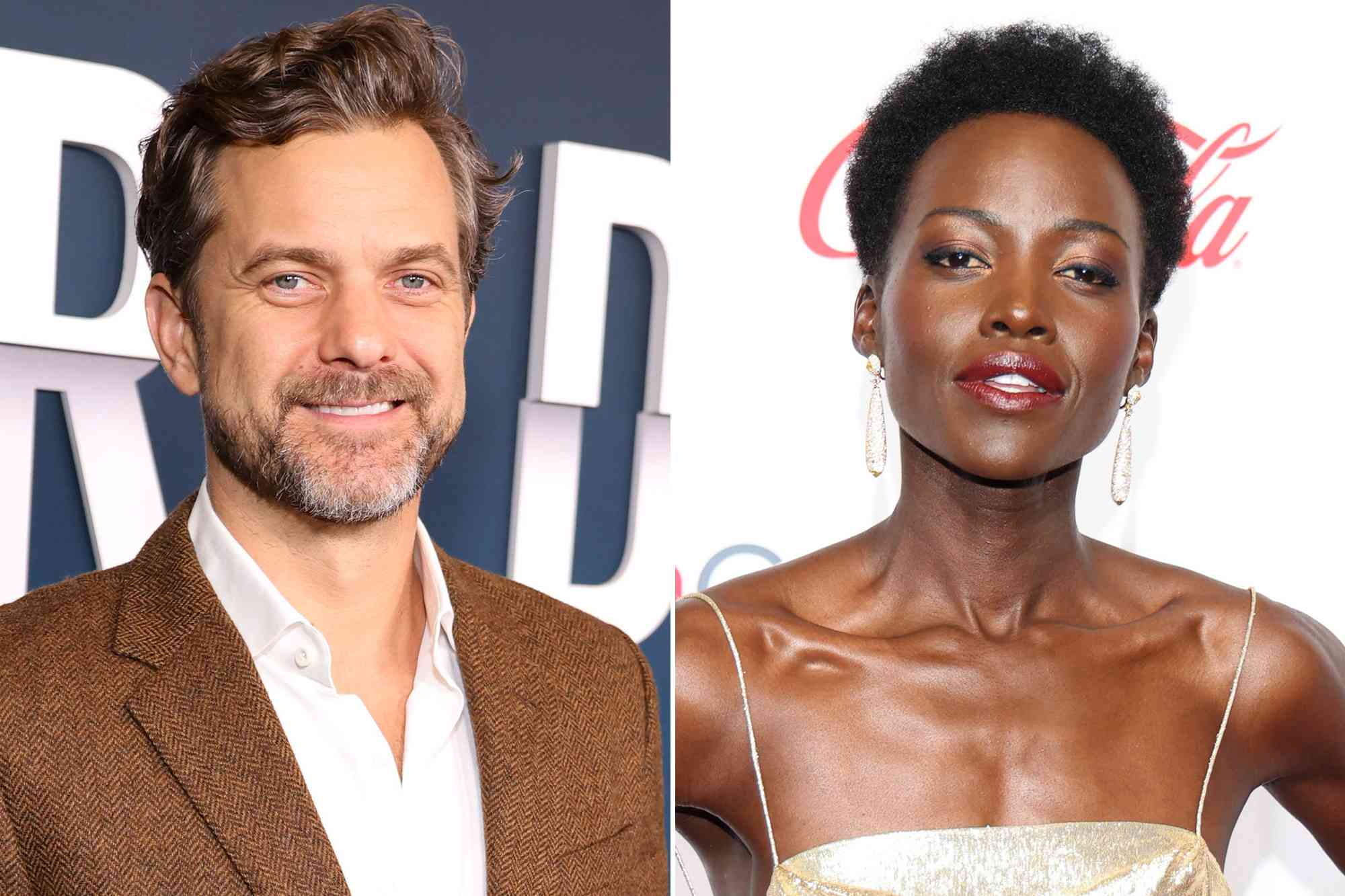 Joshua Jackson attends the premiere of Peacock's "Dr. Death" Season 2 on December 14, 2023 in West Hollywood, California. ; Lupita Nyong'o attends the CinemaCon Big Screen Achievement Awards on April 11, 2024 in Las Vegas, Nevada. 