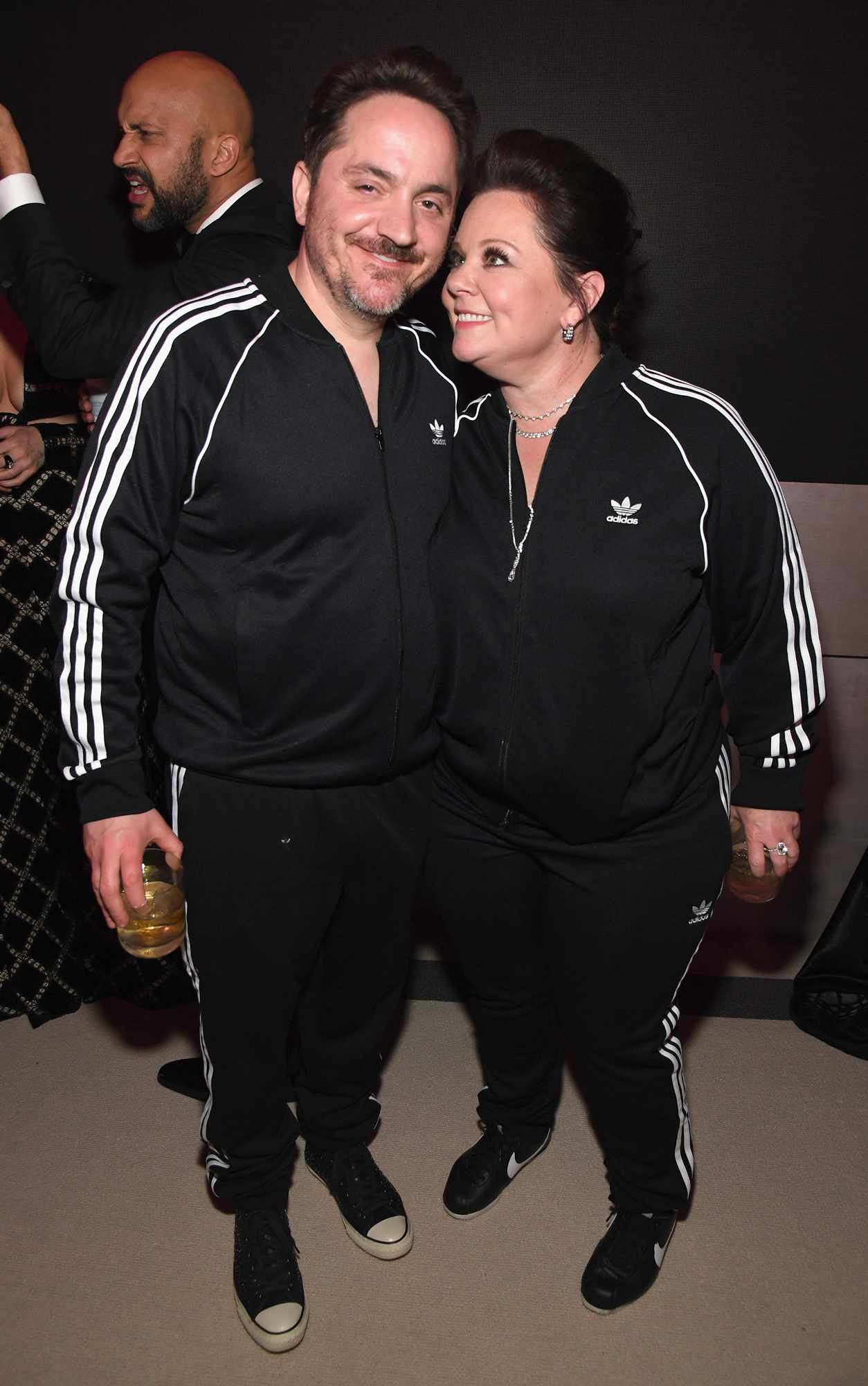 Ben Falcone (L) and Melissa McCarthy attend the 2019 Vanity Fair Oscar Party hosted by Radhika Jones at Wallis Annenberg Center for the Performing Arts on February 24, 2019 in Beverly Hills, California