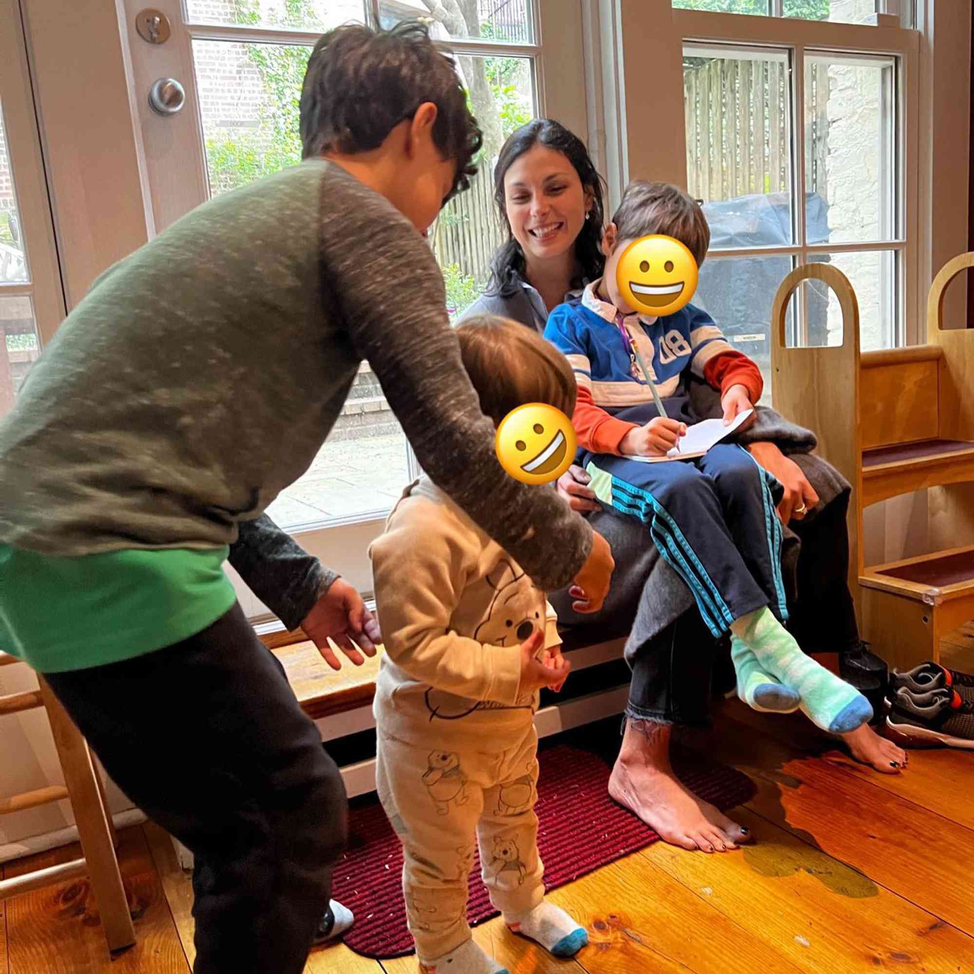 Morena Baccarin and her kids Julius, Frances, and Arthur.