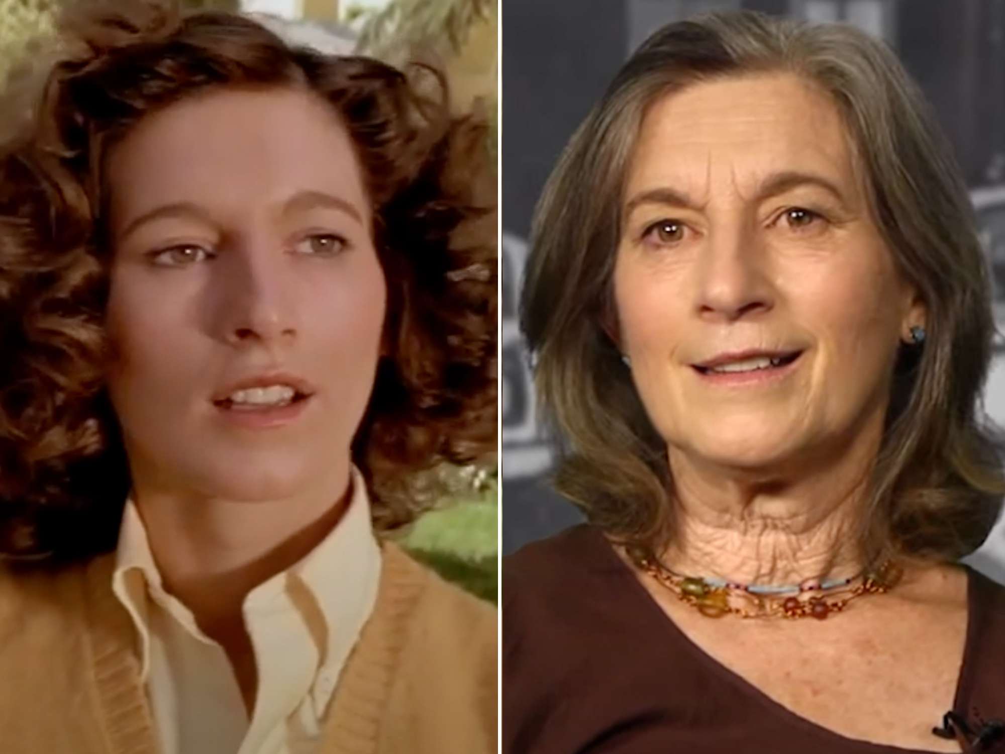 Nancy Kyes as Annie Brackett in 'Halloween'. ; Nancy Kyes in 2013.