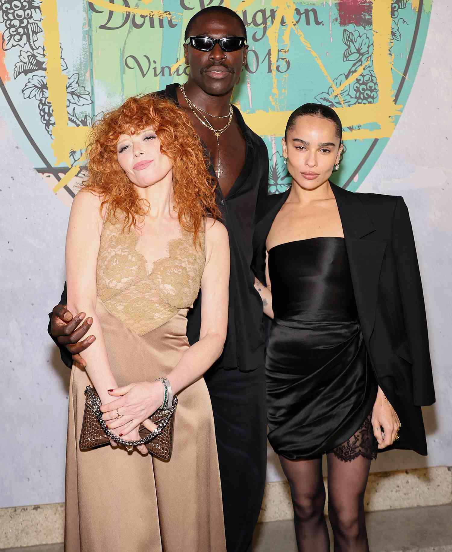 Natasha Lyonne, Moses Sumney and Zoe Kravitz attend the Dom Perignon Event Tribute To Jean-Michel Basquiat 